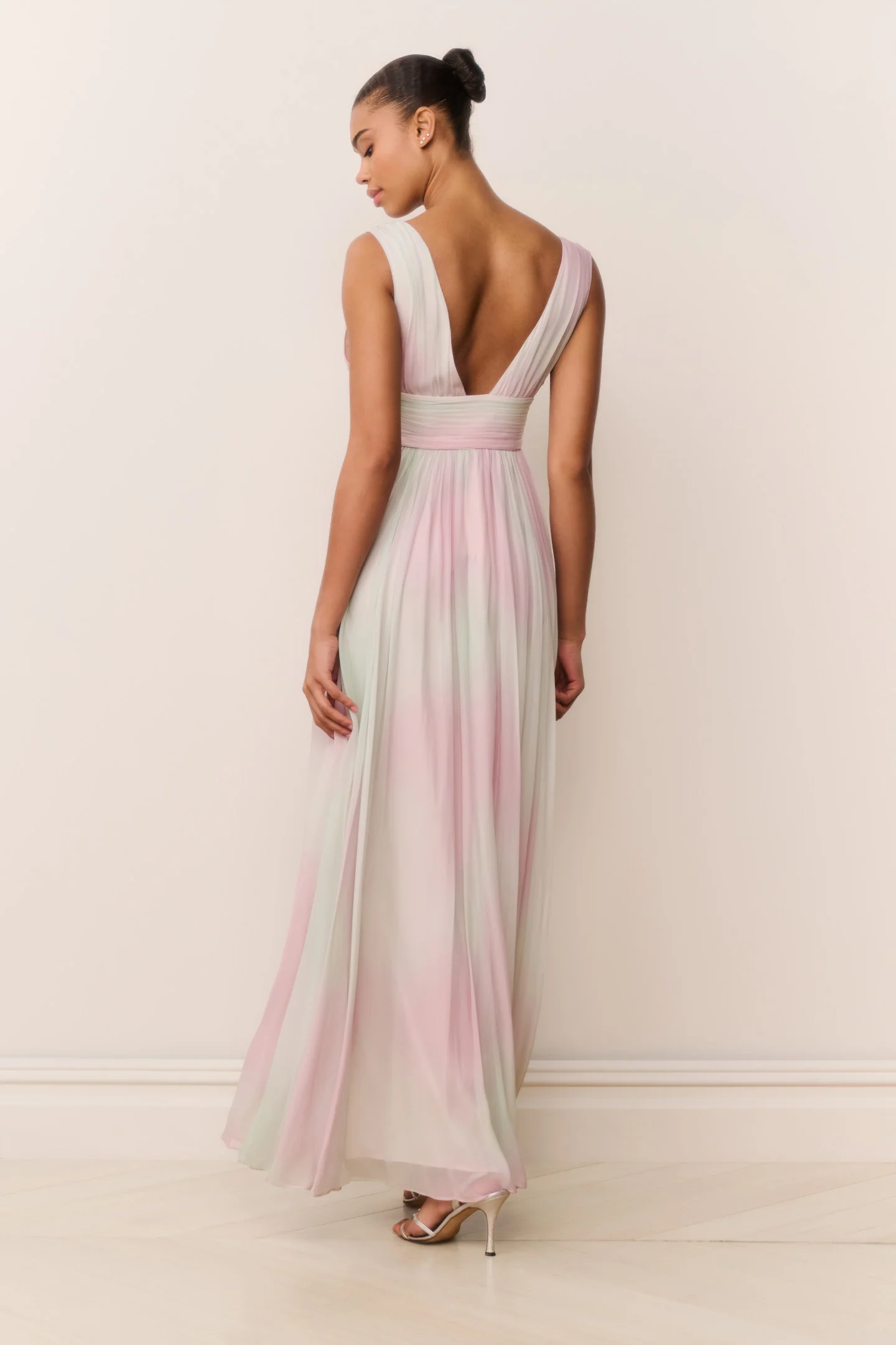 Madeleine Pastel Tie-Dye Chiffon Maxi Dress - Image 5
