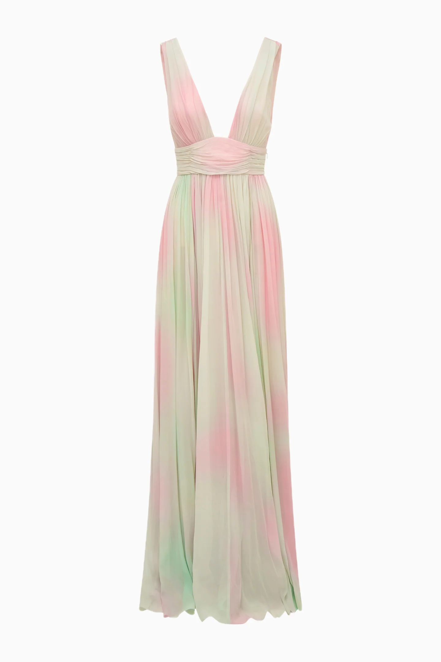 Madeleine Pastel Tie-Dye Chiffon Maxi Dress - Image 6