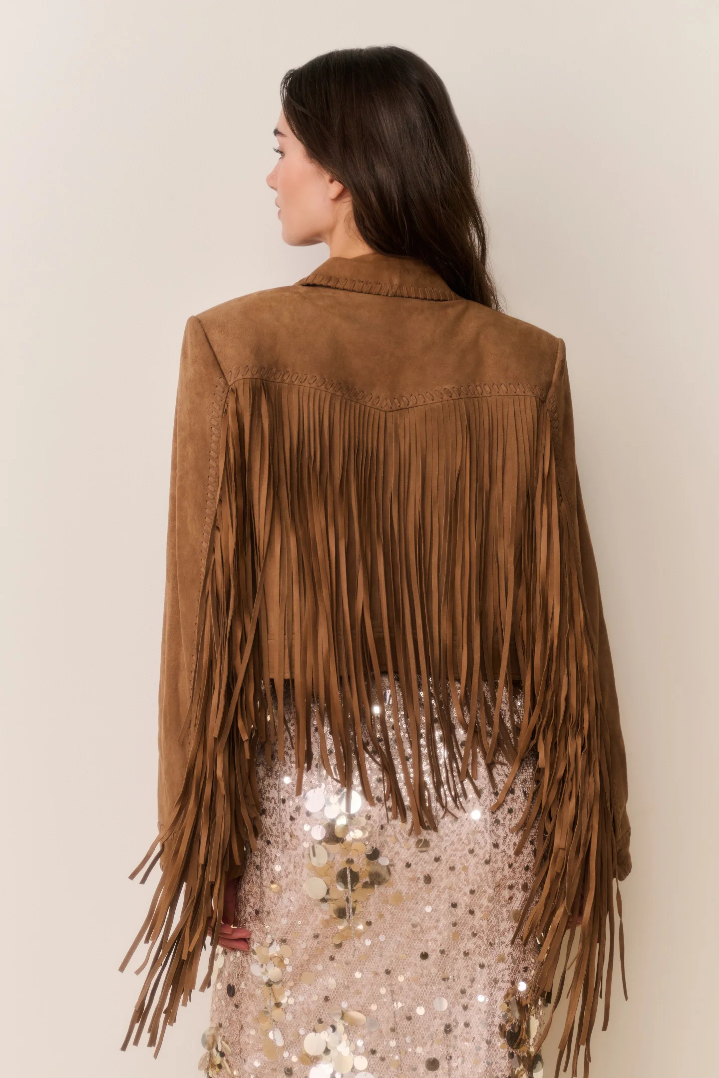 Maelis Suede Fringe Jacket - Image 6