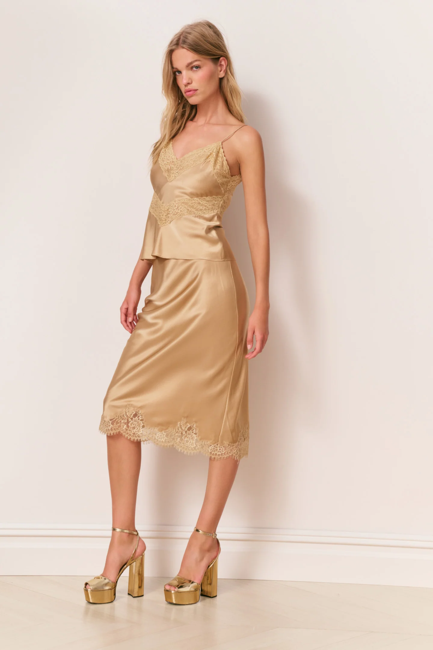 Malina Silk Midi Skirt - Image 2