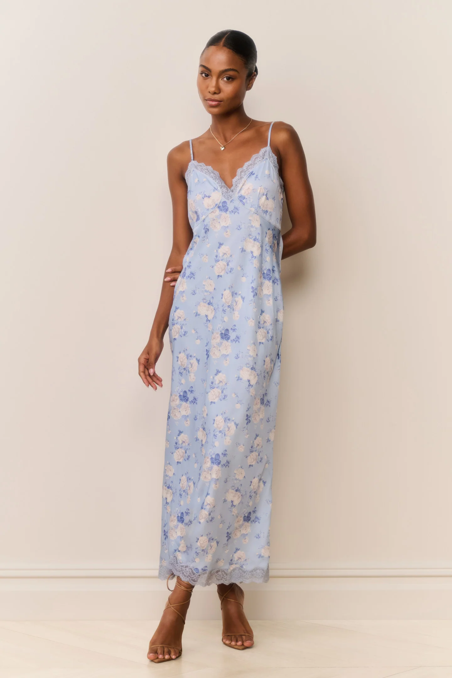 Manuela Heirloom Print Maxi Slip Dress - Image 3