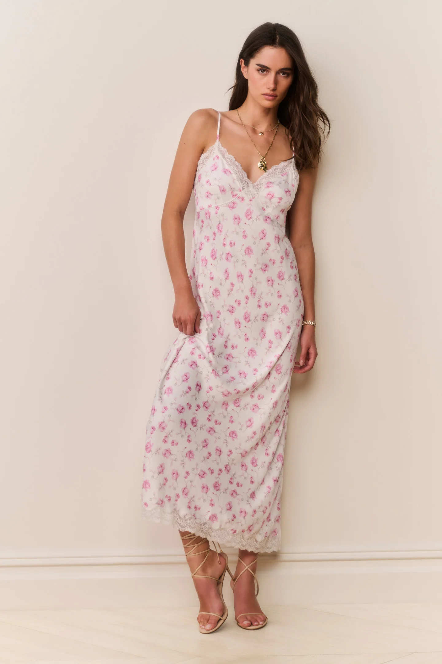Manuela Heirloom Print Maxi Slip Dress - STERLING DUSK - Image 3