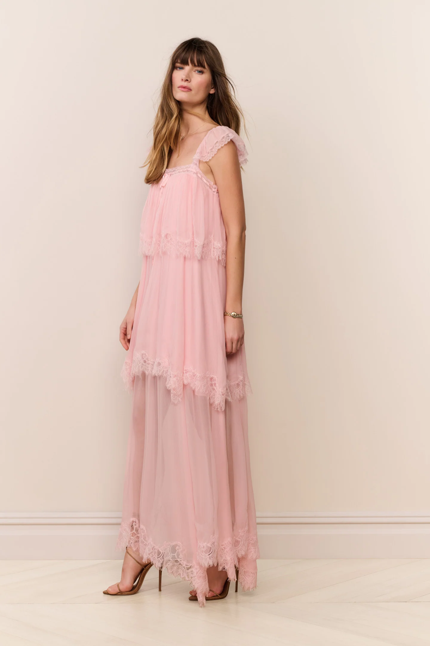 Maralee Silk Chiffon Maxi Dress - POTPOURRI PINK - Image 3