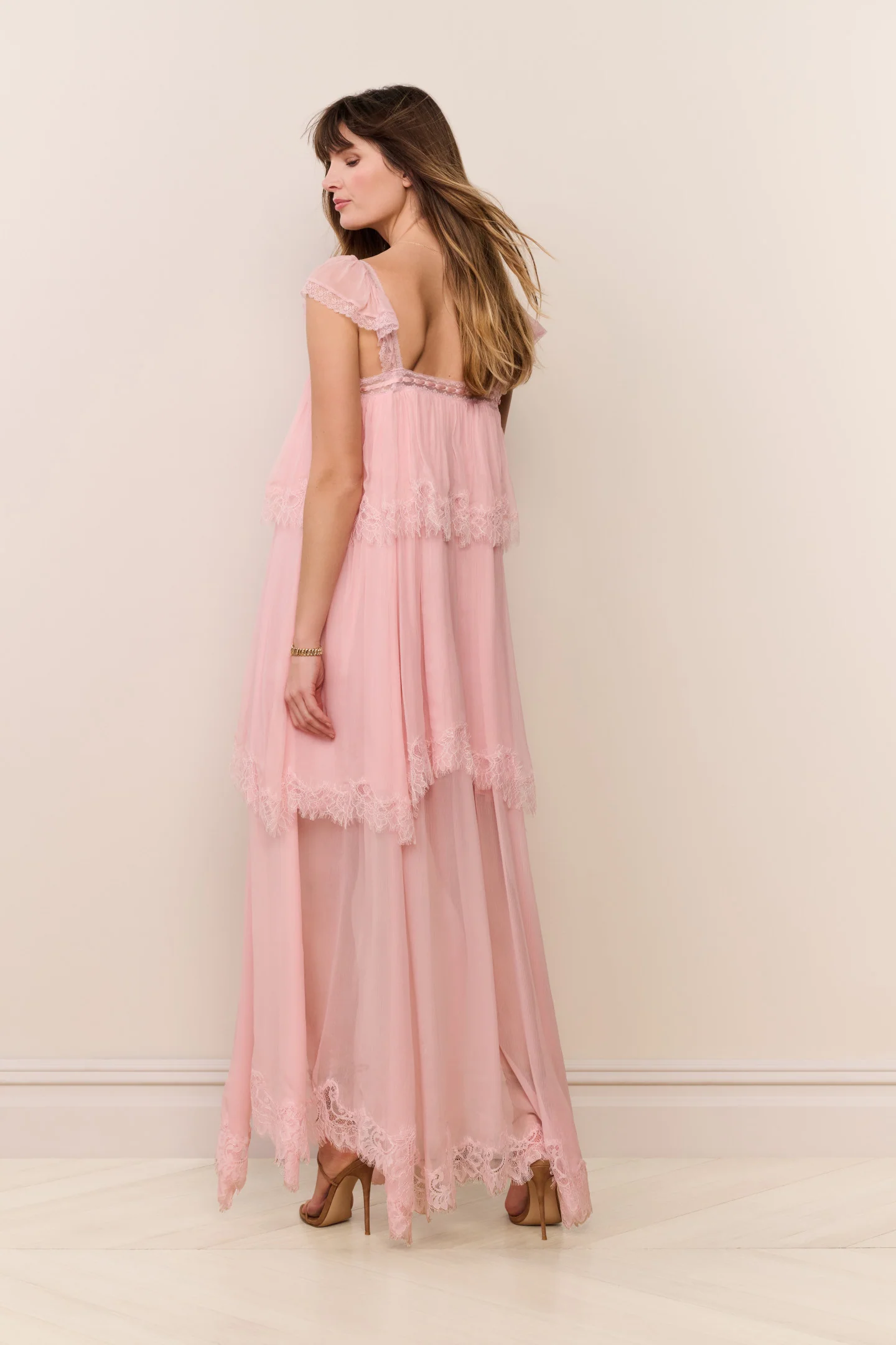 Maralee Silk Chiffon Maxi Dress - POTPOURRI PINK - Image 4