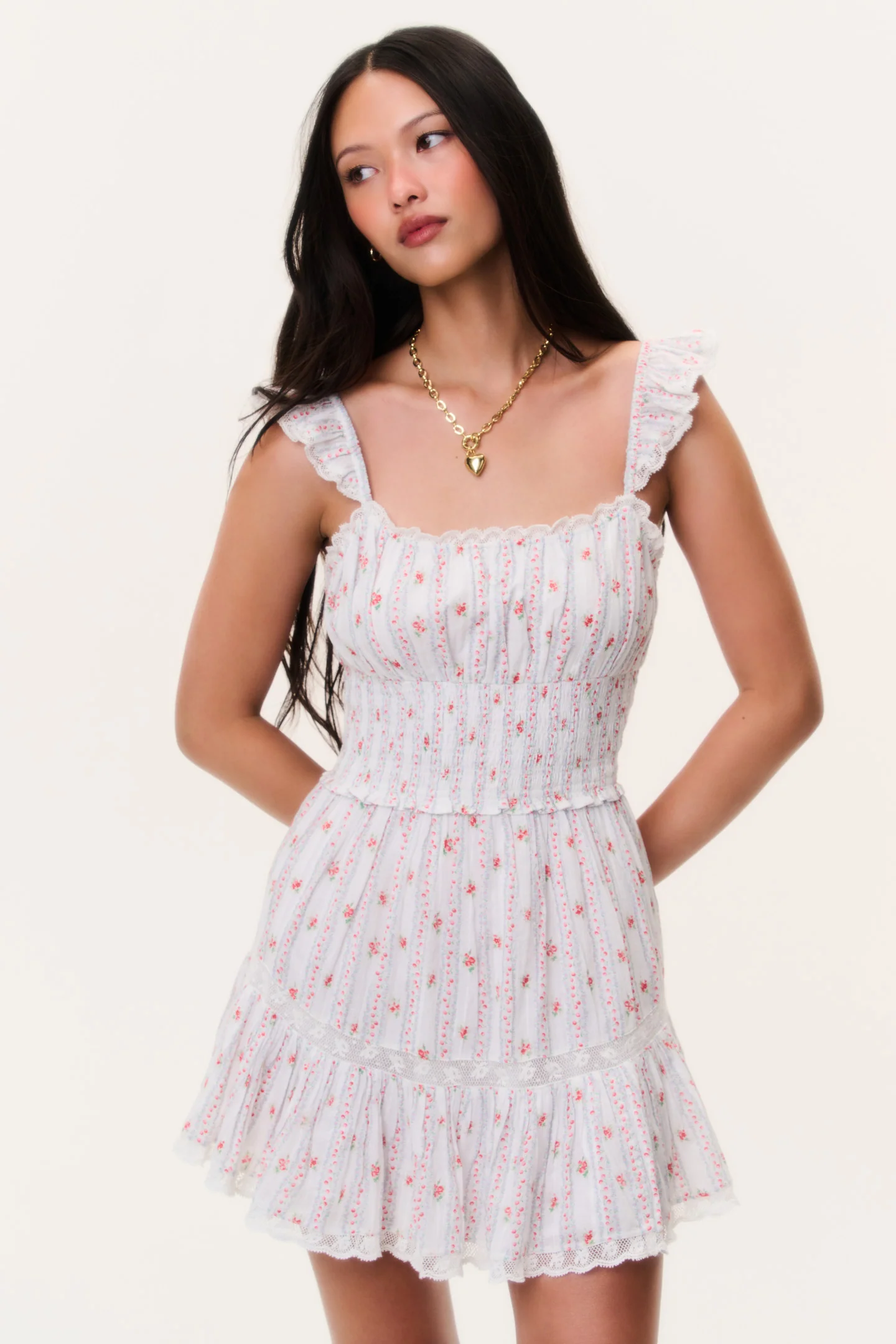 Maralina Cherry Stripe Mini Dress - Image 2