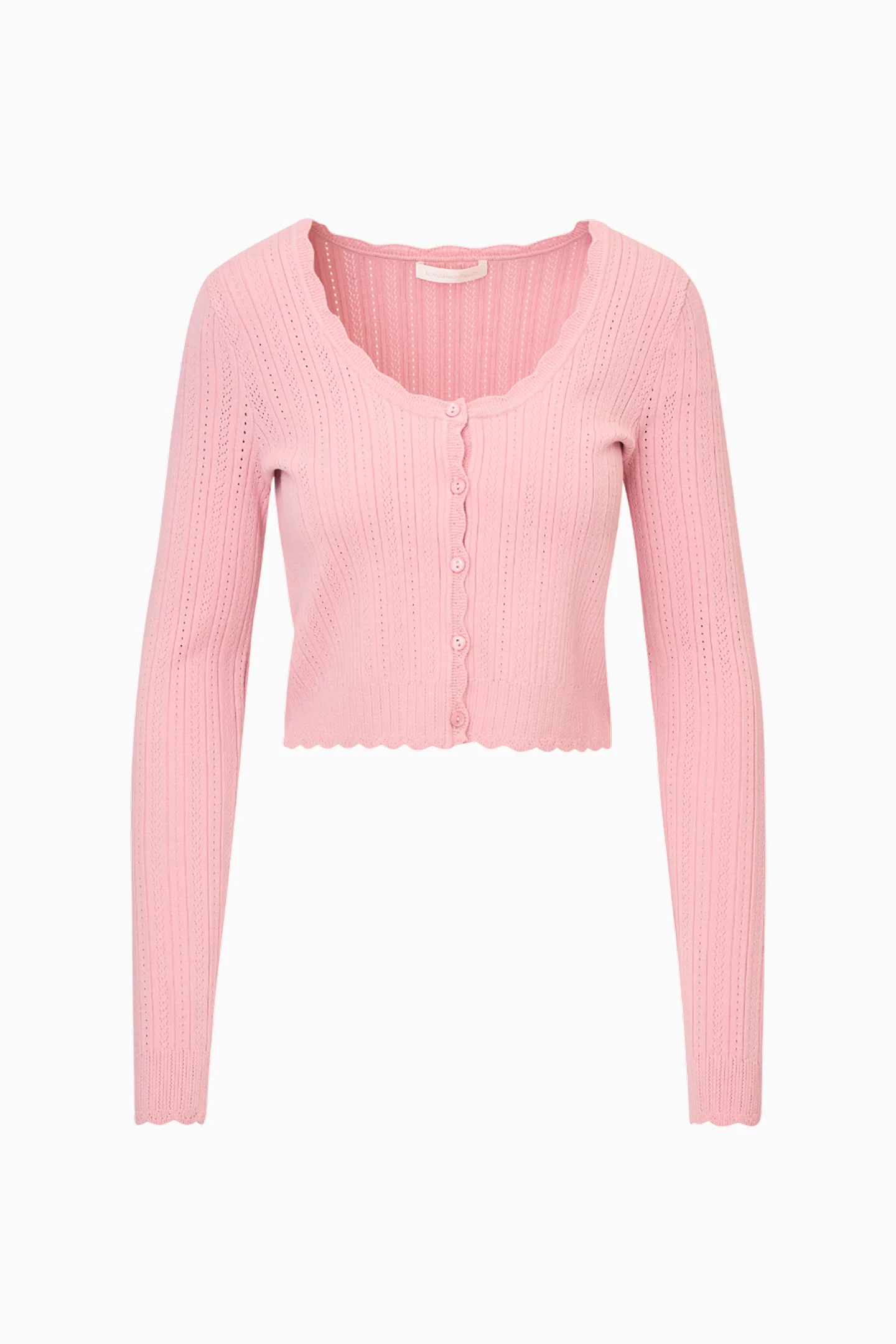 Martti Stretch Pointelle Cardigan - FAWN PINK - Image 4