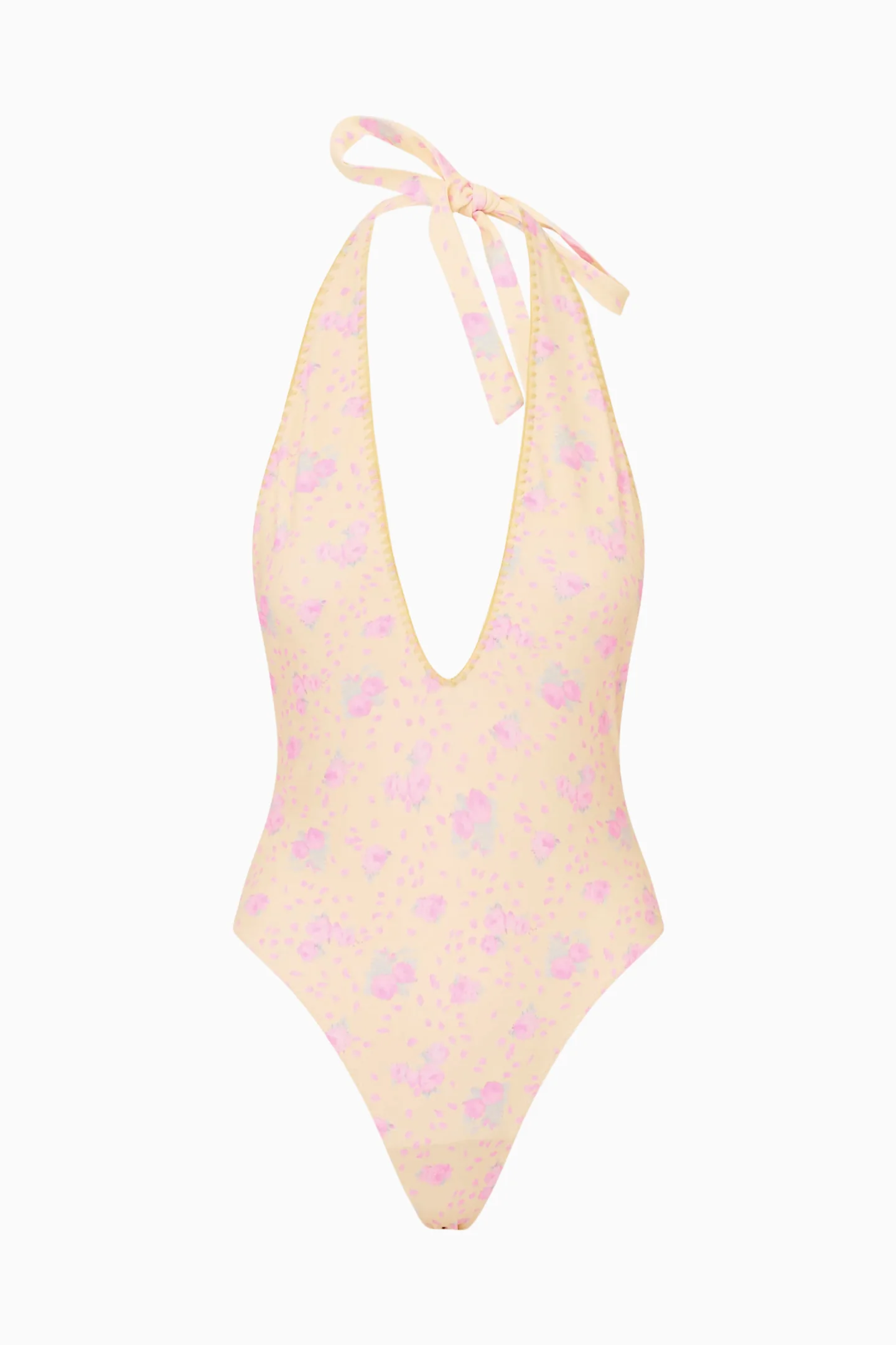 Meegan Floral Halter One-Piece Swimsuit - Image 6