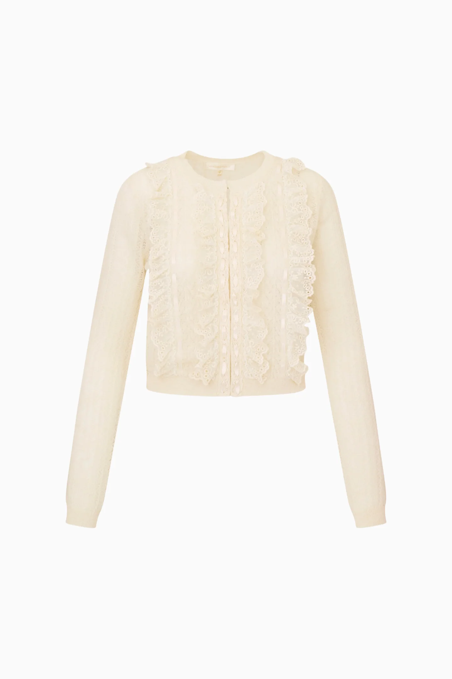 Melisse Eyelet Ruffle Cardigan - Image 4