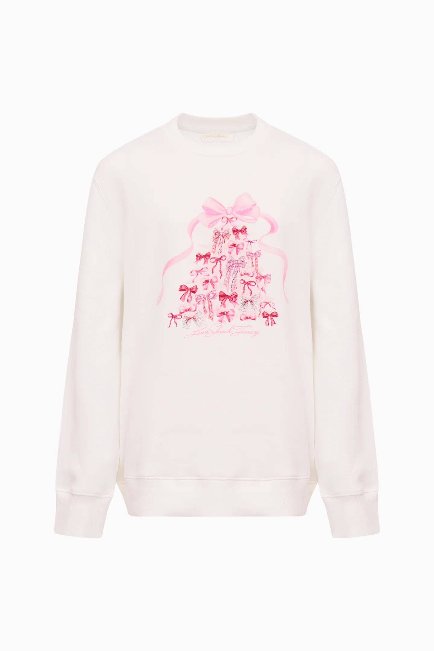 Tween Merrily Christmas Bow Fleece Pullover