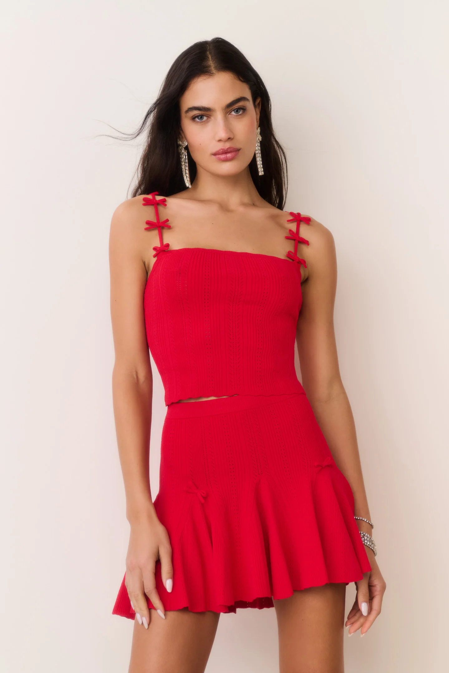 Meryl Rib Pointelle Mini Skirt - Image 2
