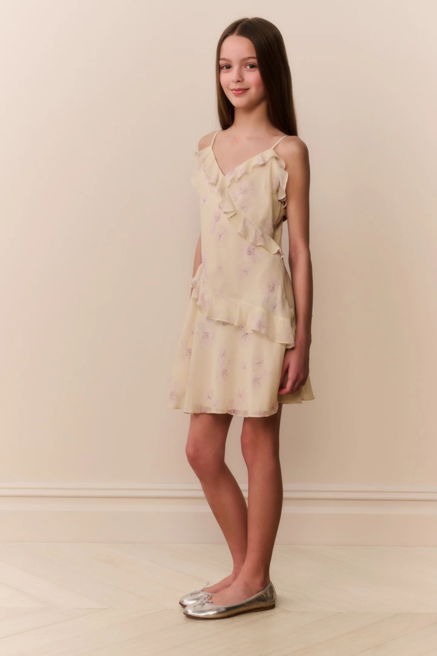 Tween Lomina Floral Chiffon Dress - Image 2