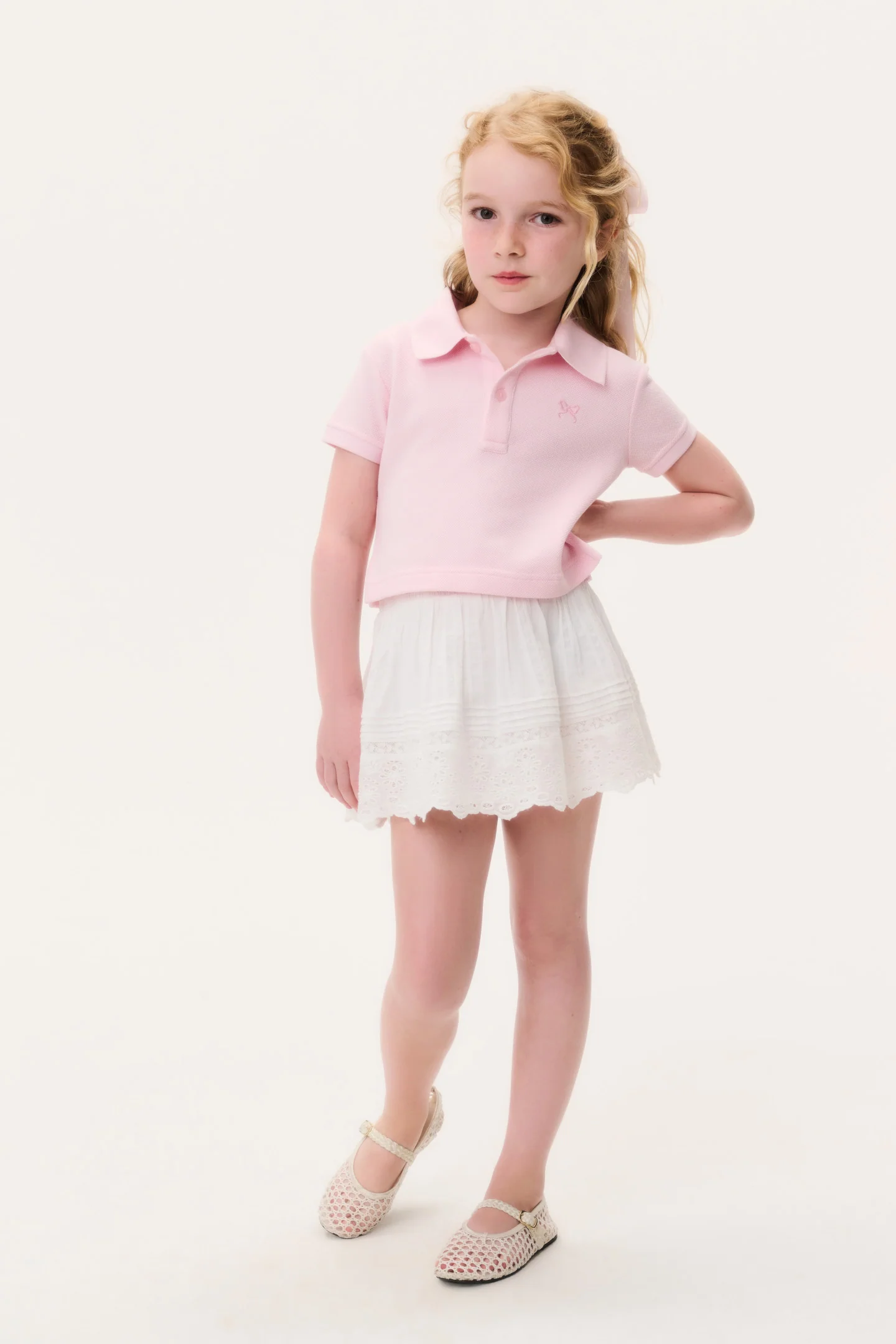 Little Girls Mini Sani Skirt - OPTIC WHITE - Image 2