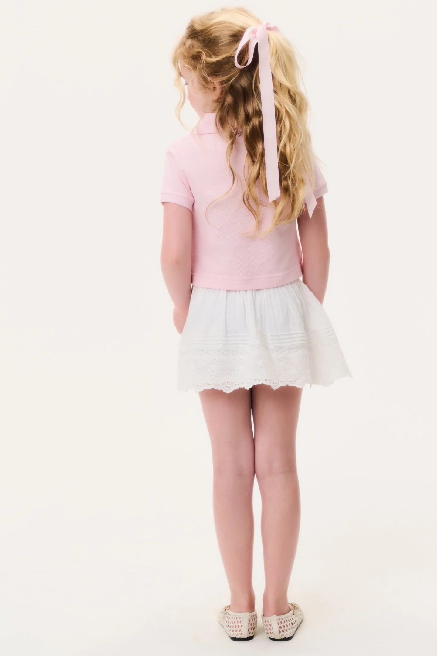 Little Girls Mini Sani Skirt - OPTIC WHITE - Image 3