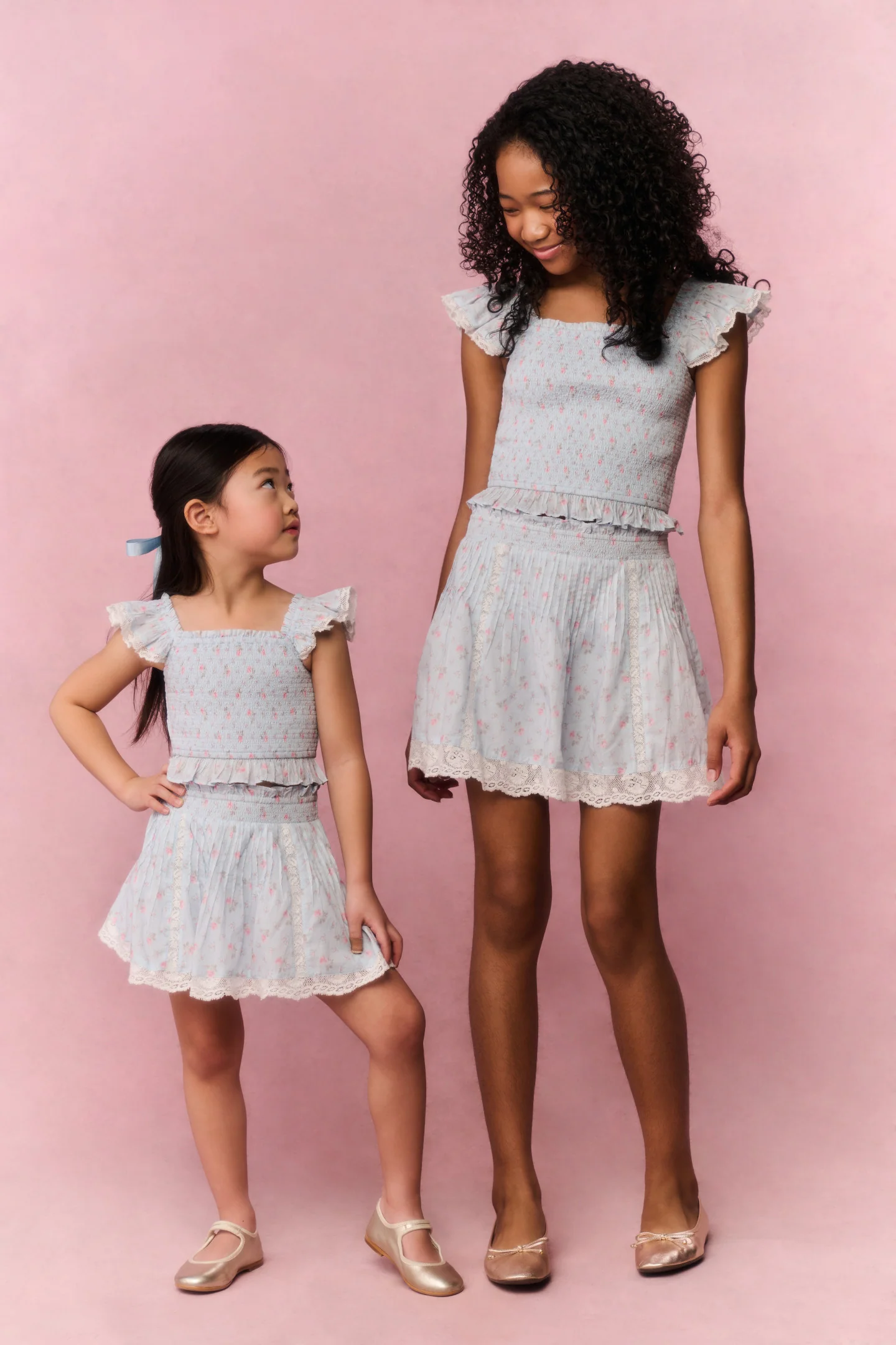 Little Girls Mini Solena Floral Cotton Skirt - Image 5