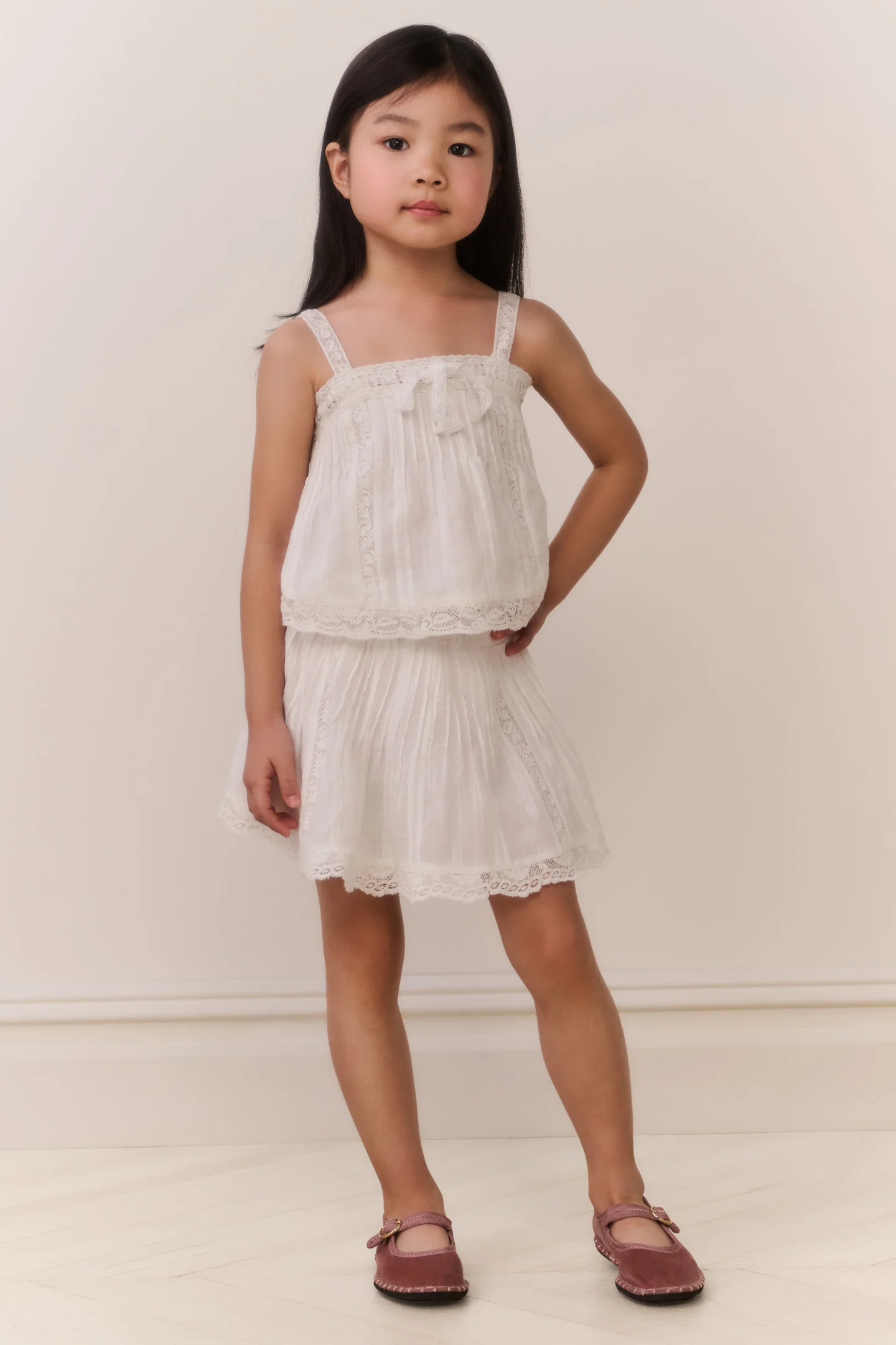 Little Girls Solena Cotton Skirt - Image 2