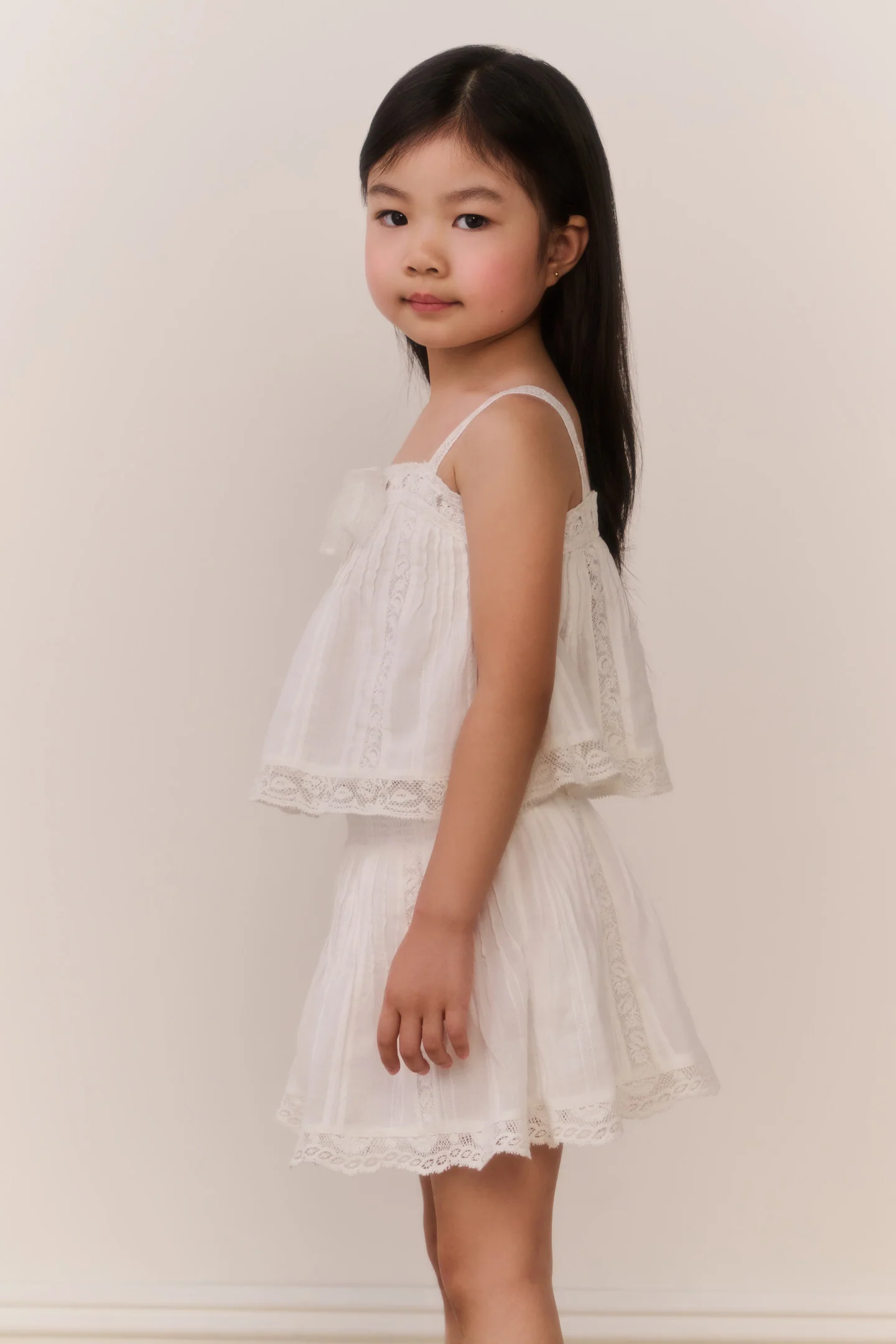 Little Girls Solena Cotton Skirt - Image 3