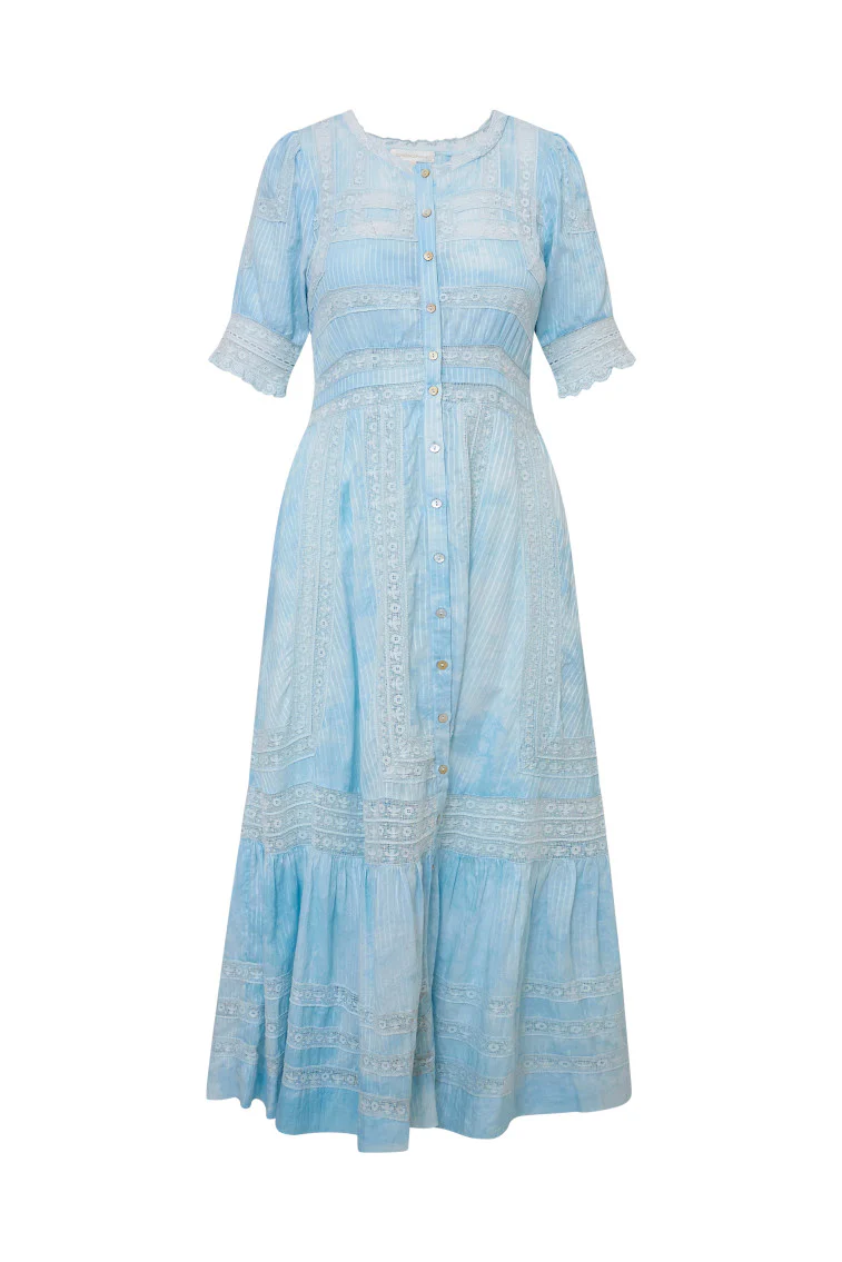 Minka Stripe Hand Dye Lace Maxi Dress - Image 7