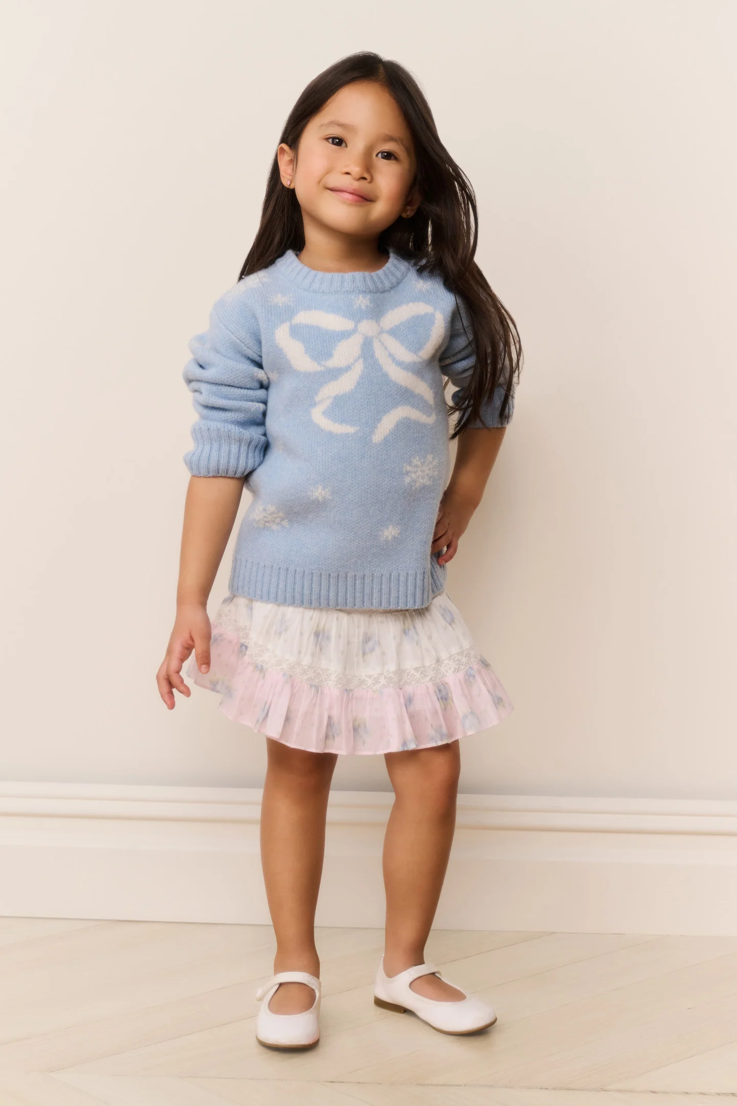 Little Girls Mintley Wool Pullover - Image 2