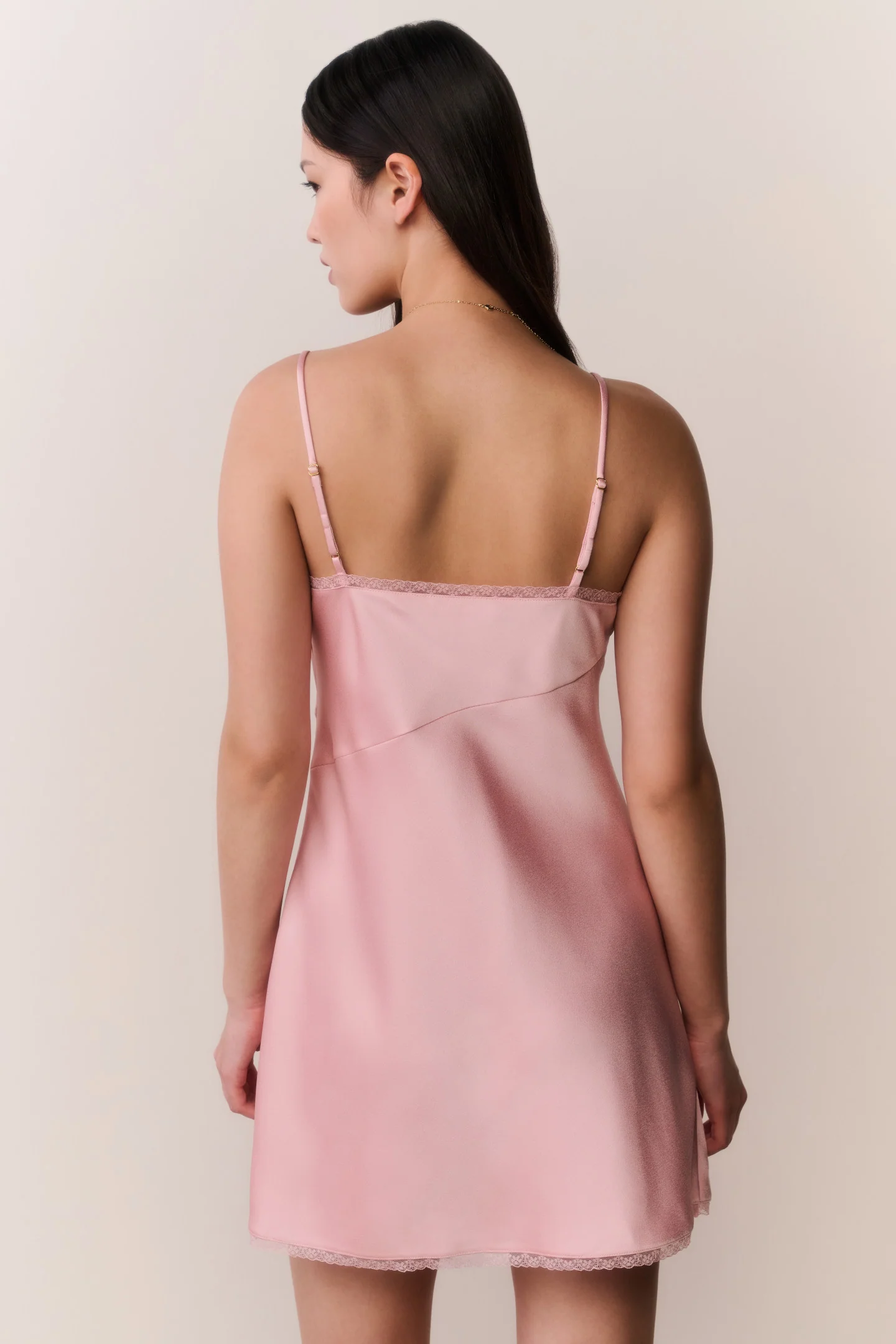 Mirelis Lace Bow Crepe Mini Dress - Image 5
