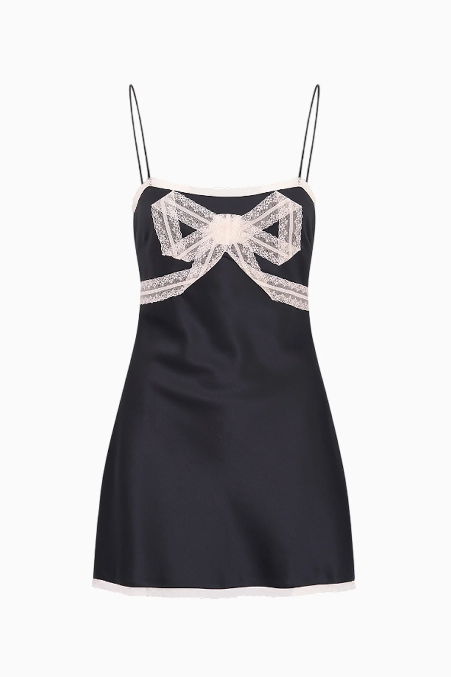 Mirelis Lace Bow Crepe Mini Dress - Image 14