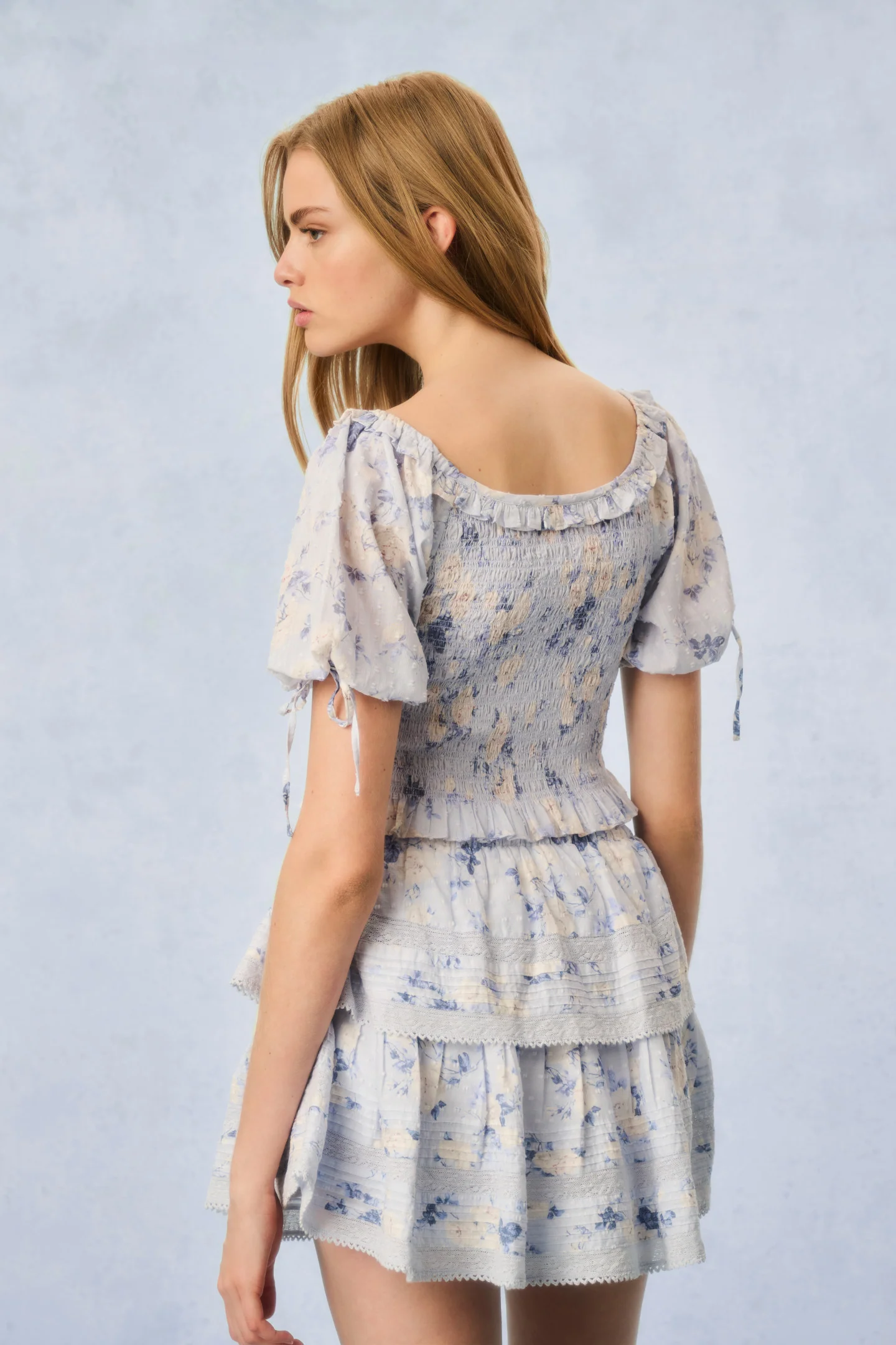 Molly Fragrance Print Top - WHISPER BLUE - Image 3