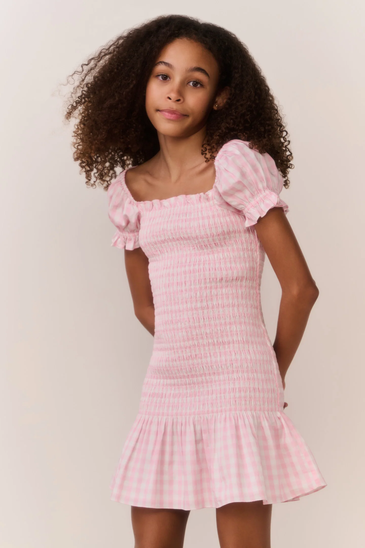 Tween Mosa Cotton Gingham Dress - Image 3