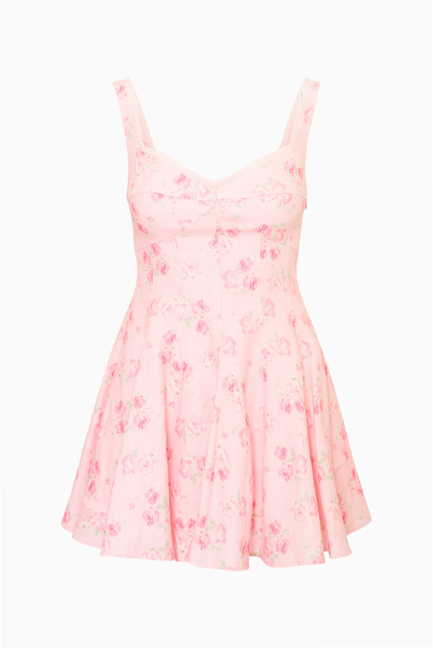 Nabi Linen Floral Mini Dress - Image 6