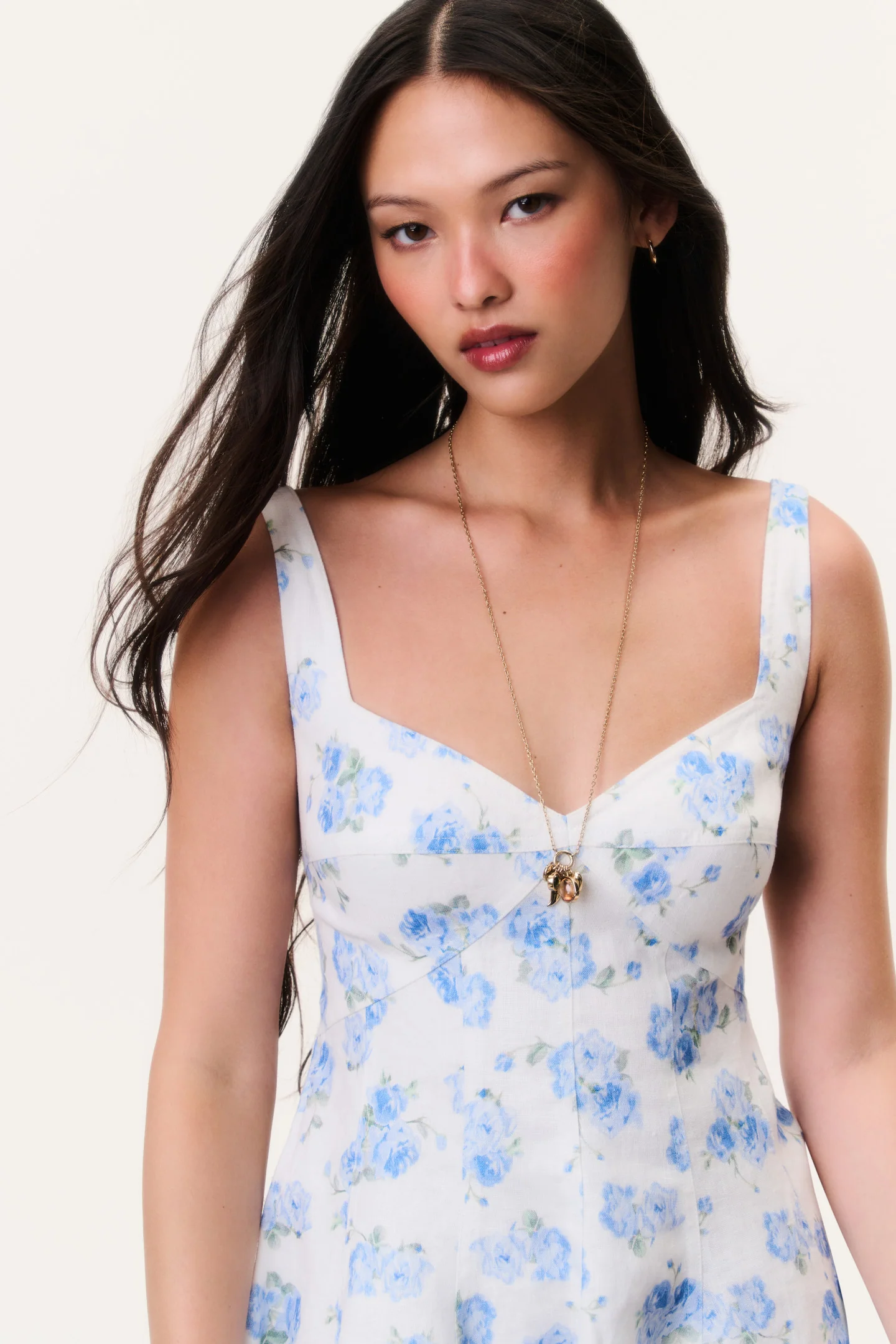 Nabi Linen Floral Mini Dress - Image 9