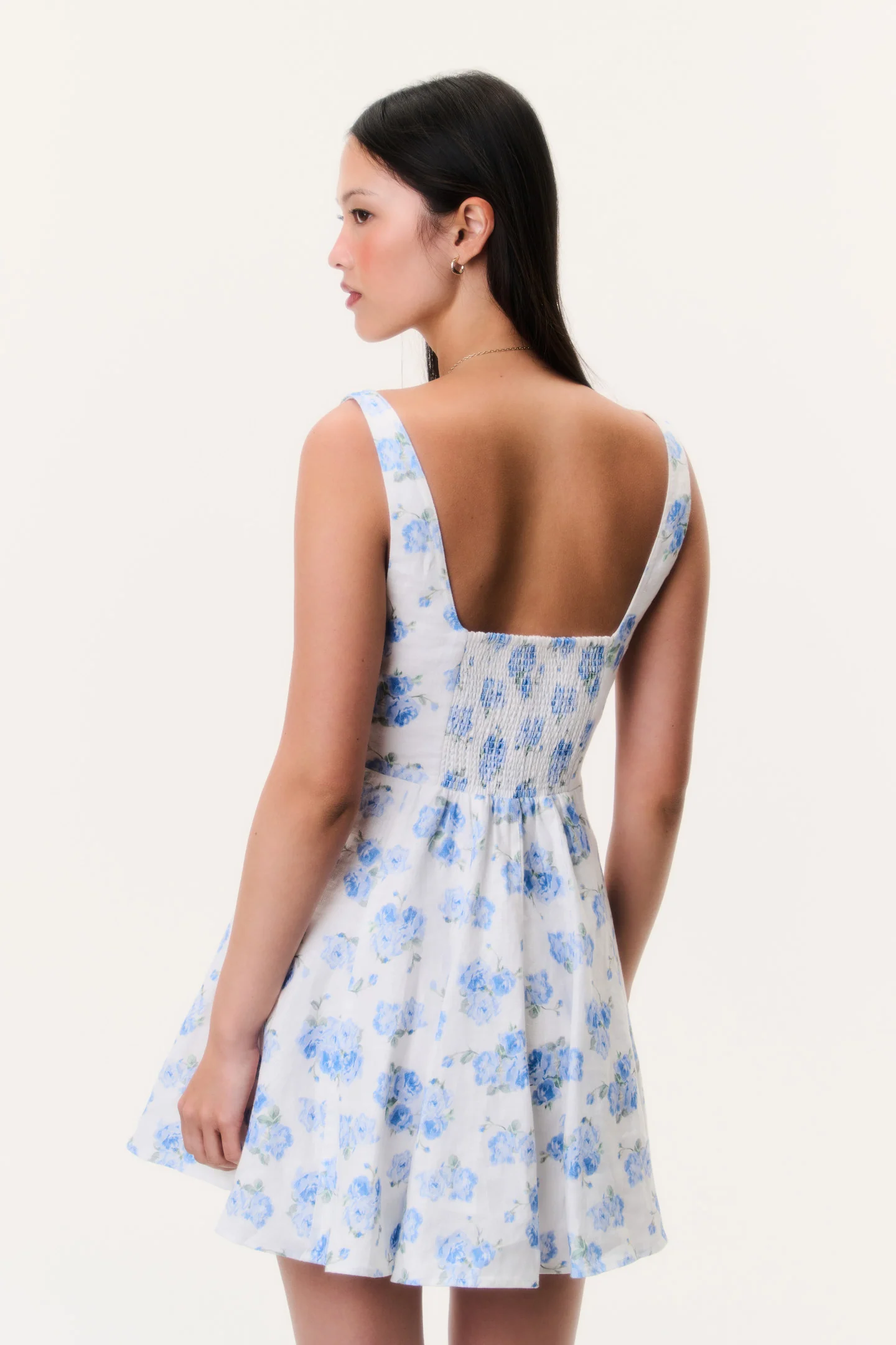 Nabi Linen Floral Mini Dress - Image 10
