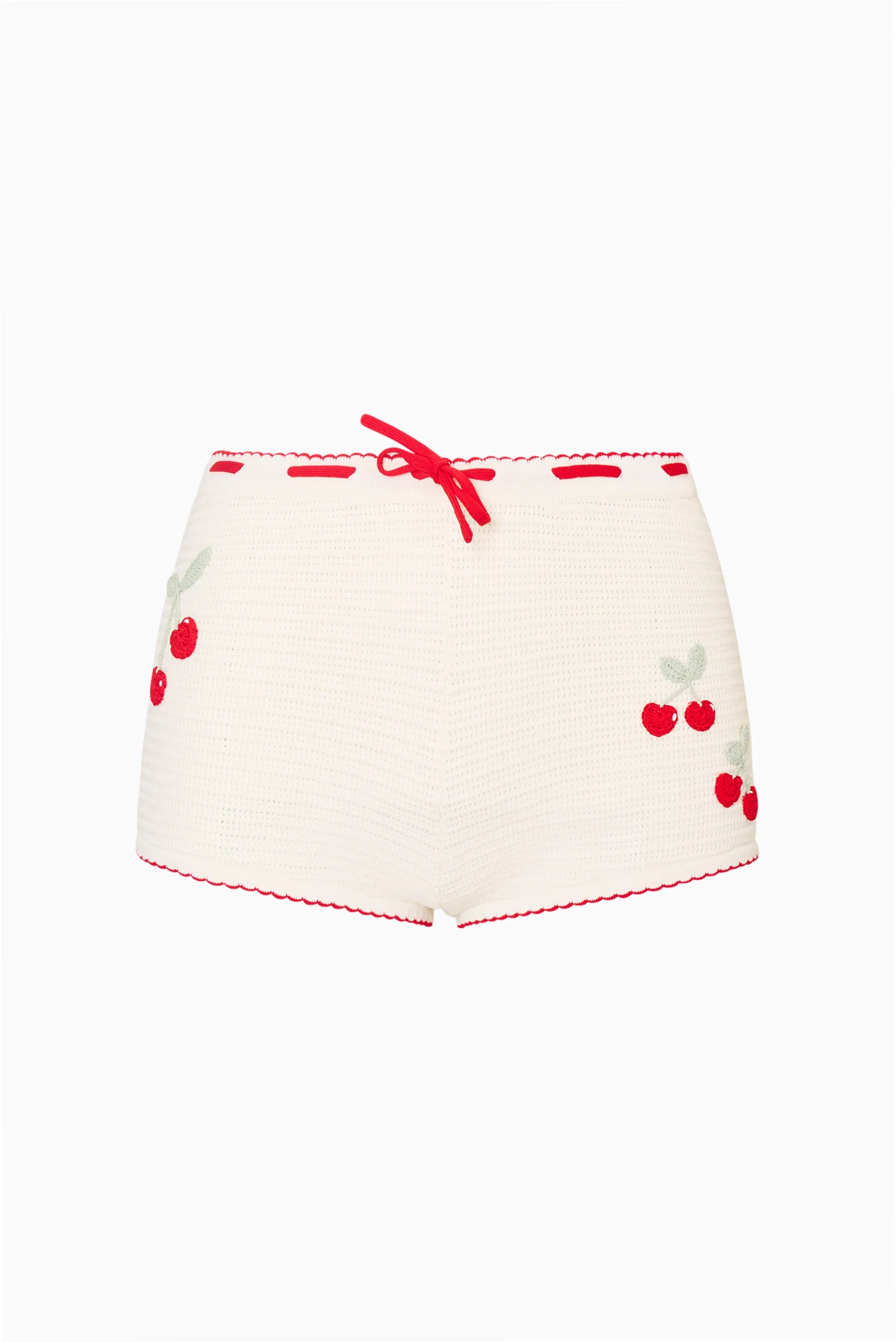 Nandie Crochet Cherry Mini Shorts - Image 7
