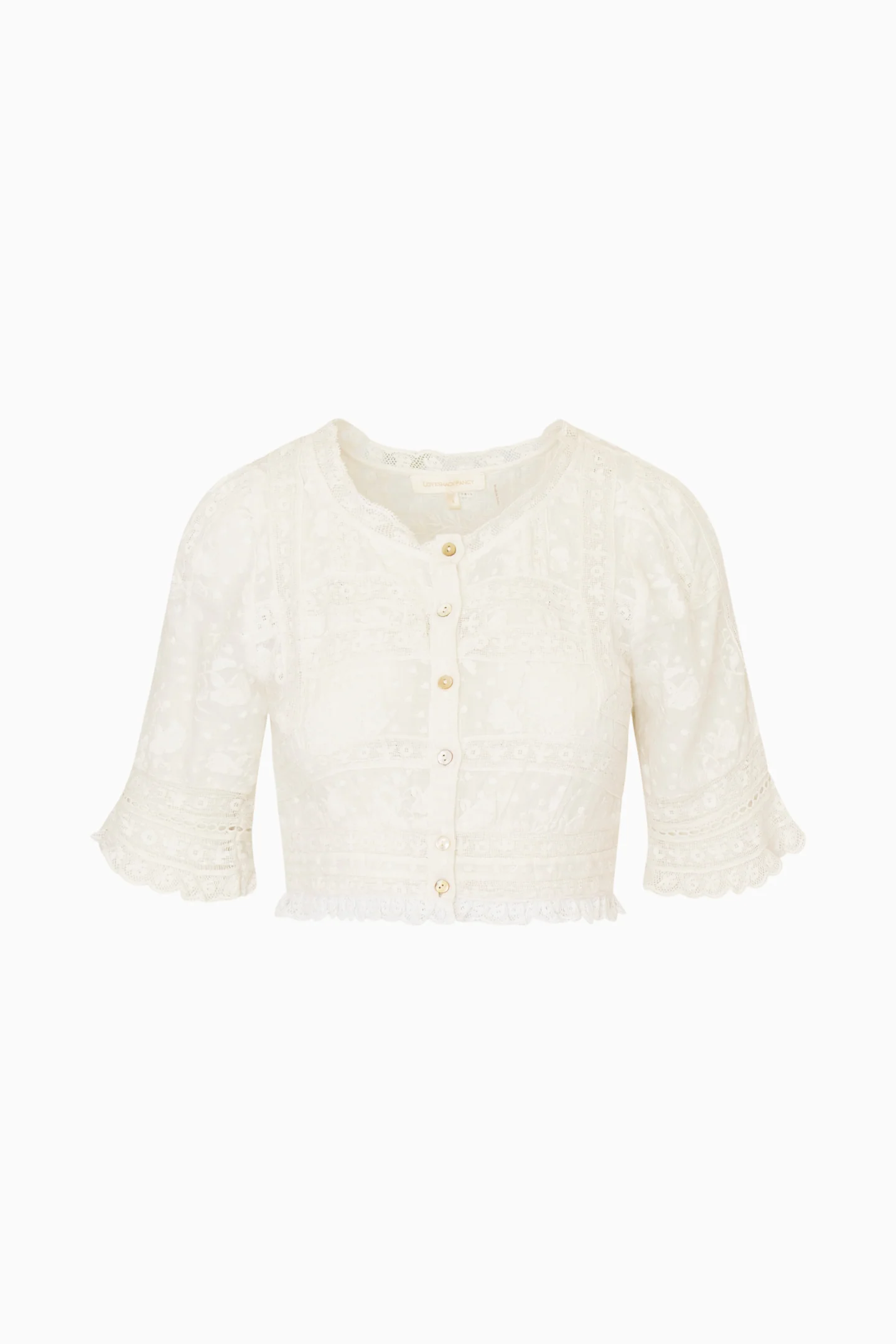 Nerissa Cotton Victorian Crop Top - Image 8