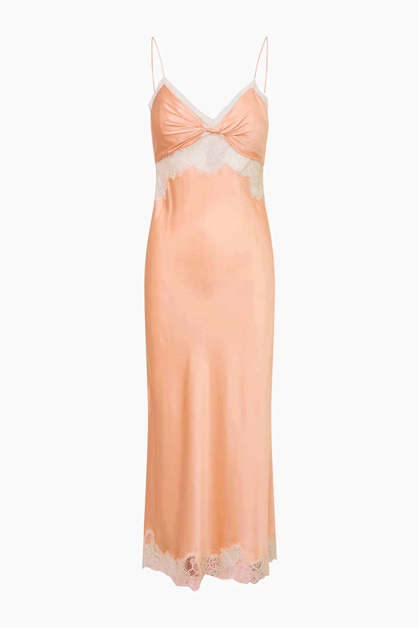 Orianna Silk-Blend Maxi Slip Dress - PECHE - Image 5