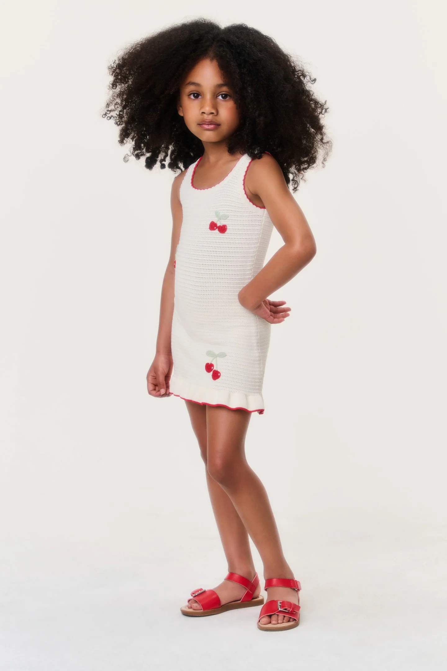 Little Girls Ottie Cherry Dress - Image 2