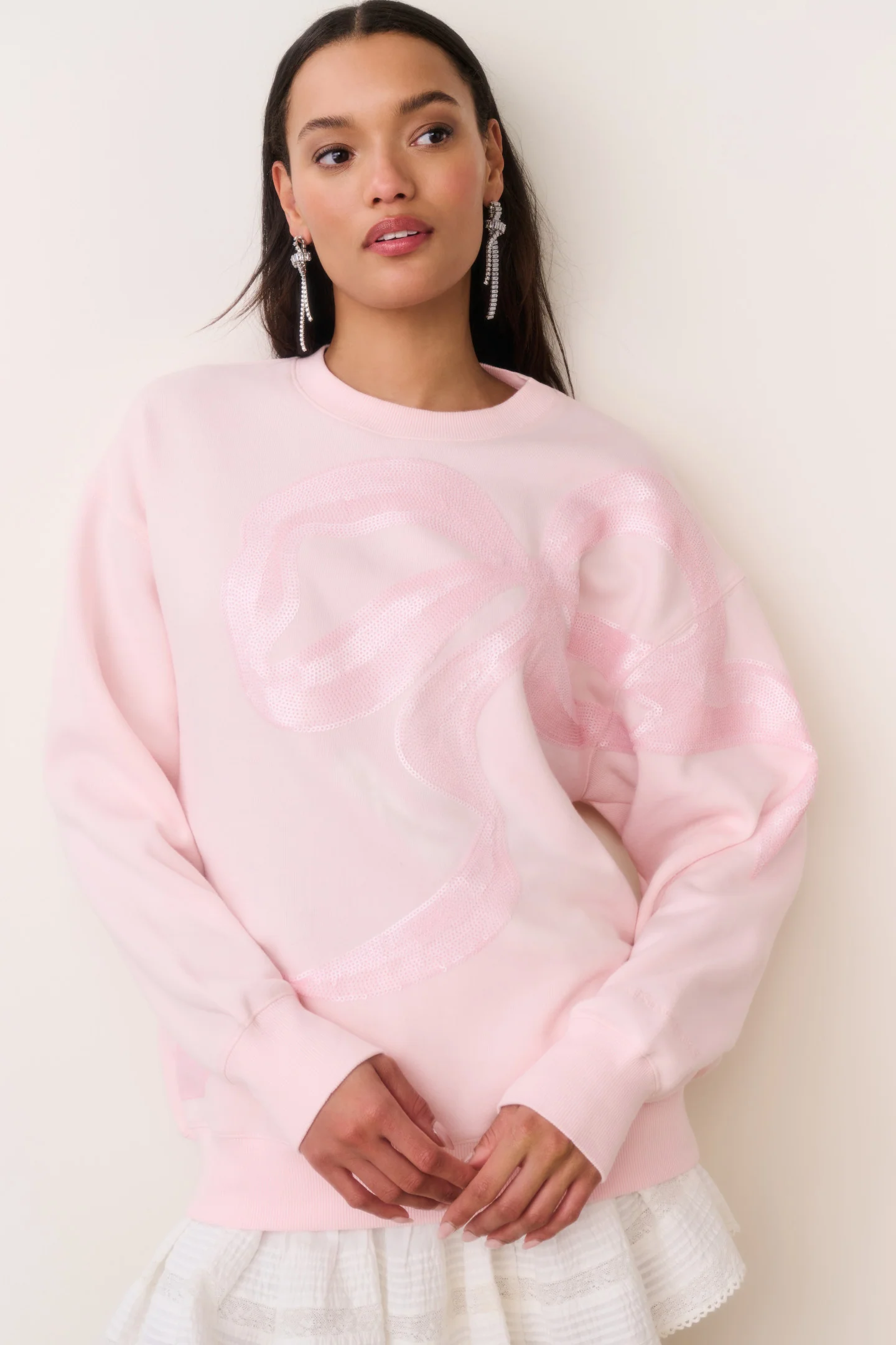 Palo Sequin Bow Fleece Pullover - Image 2