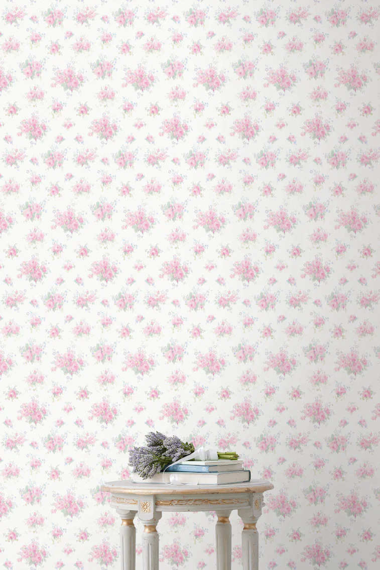 Breezy Ikat Rose Peel & Stick Wallpaper - Image 3