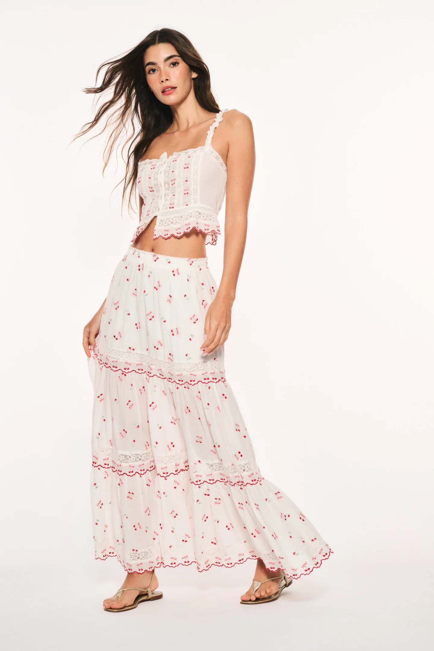 Patten Cotton Cherry Maxi Skirt - Image 2
