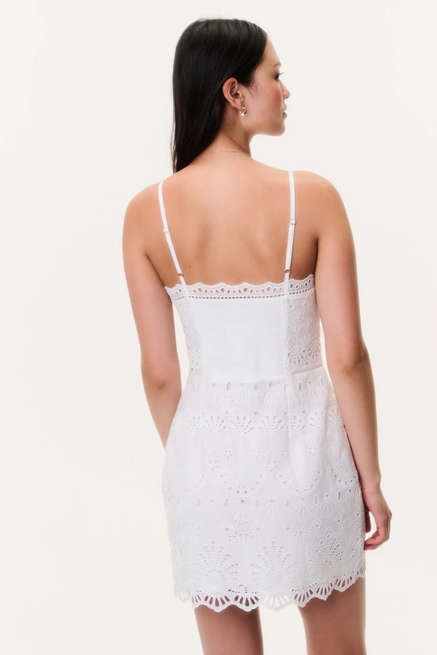 Peppy Eyelet Cotton Mini Dress - Image 5