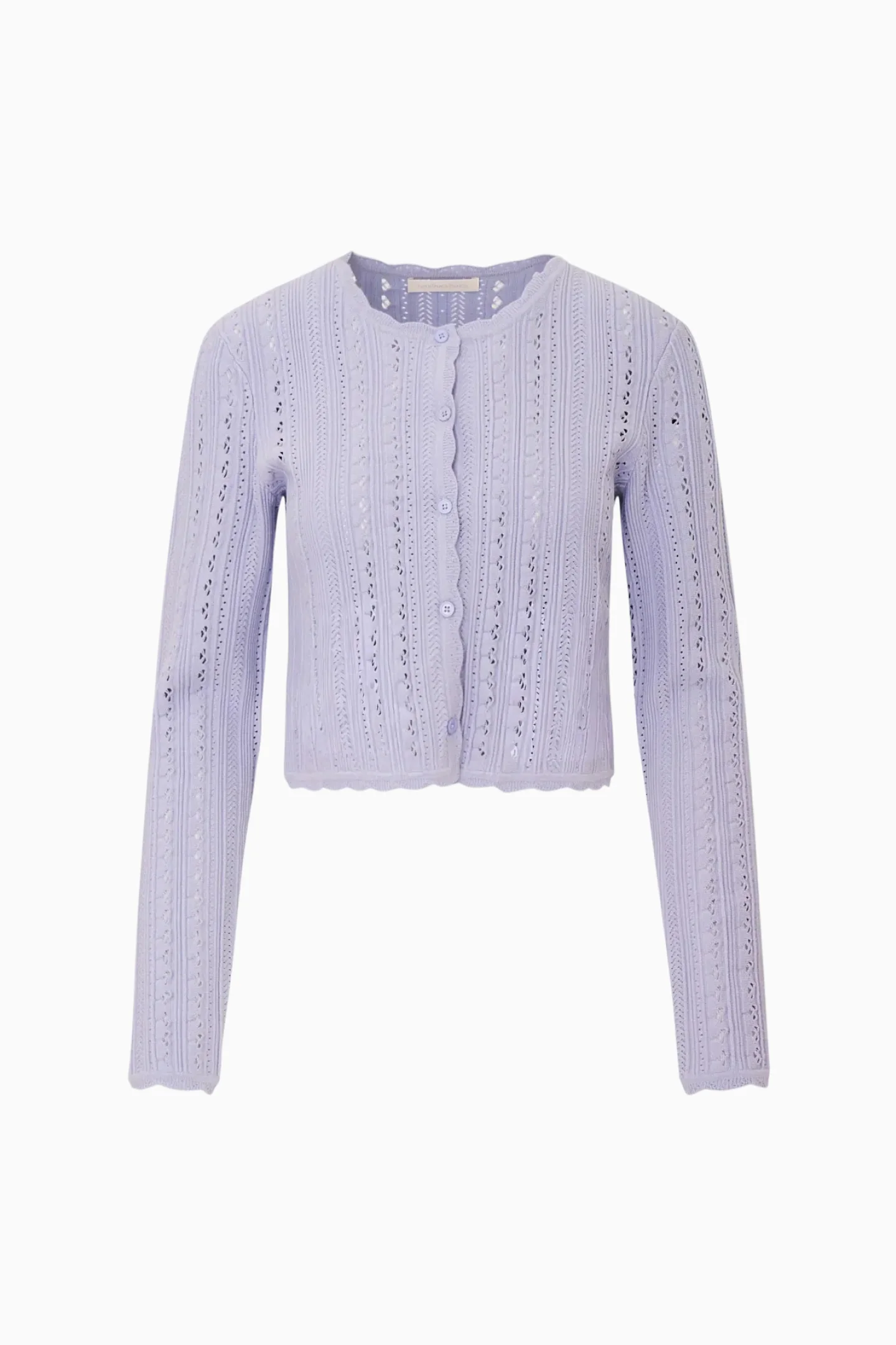 Peridot Stretch Pointelle Cardigan - Image 7