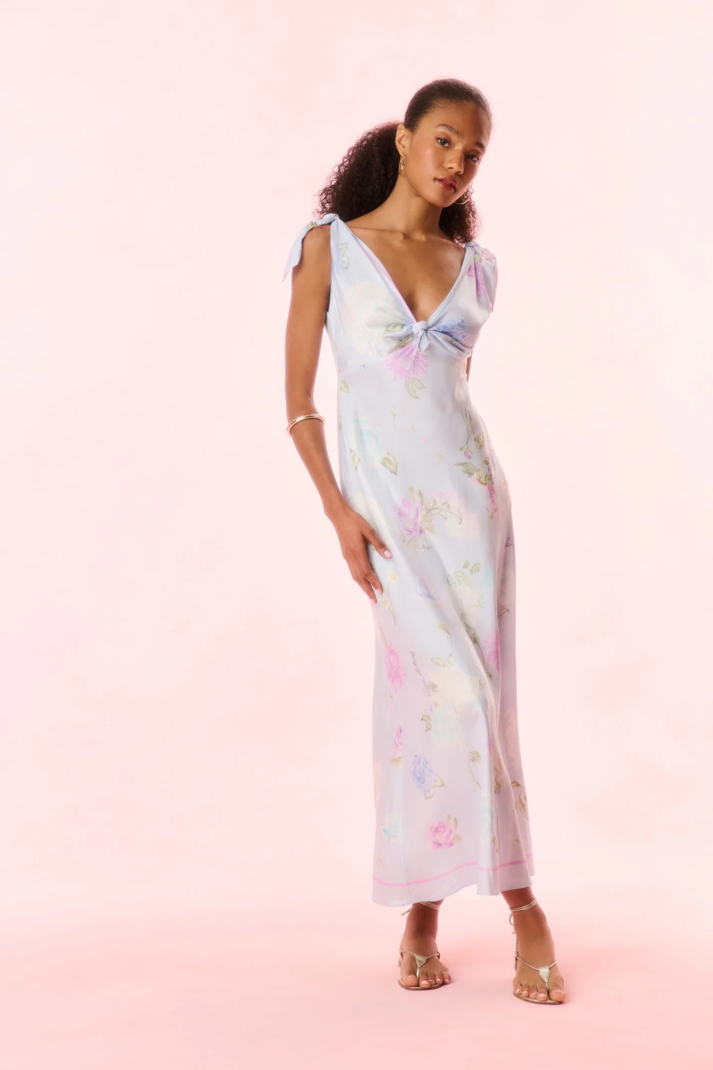 Perri Floral Scarf-Tie Maxi Dress - Image 3
