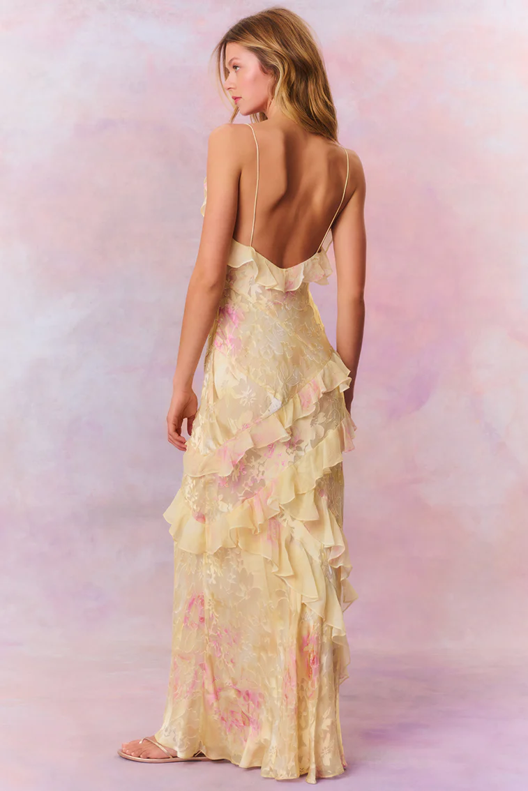 Rialto Floral Chiffon Maxi Dress - Image 2