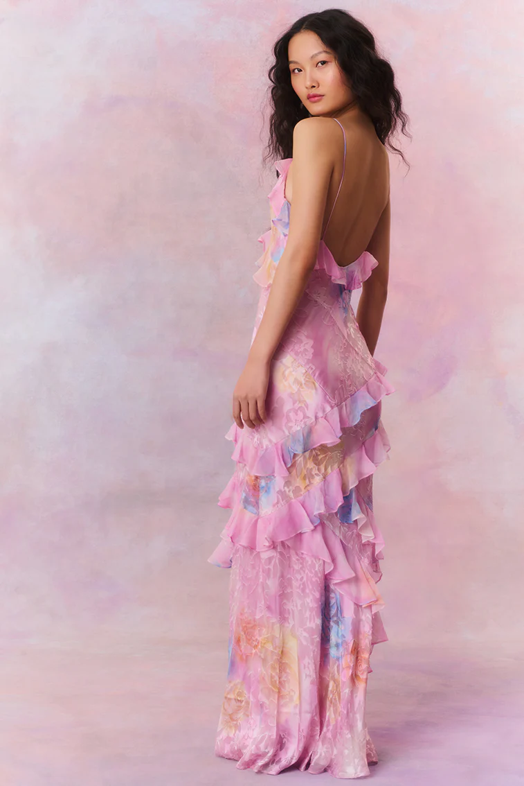 Rialto Floral Chiffon Maxi Dress - Image 8
