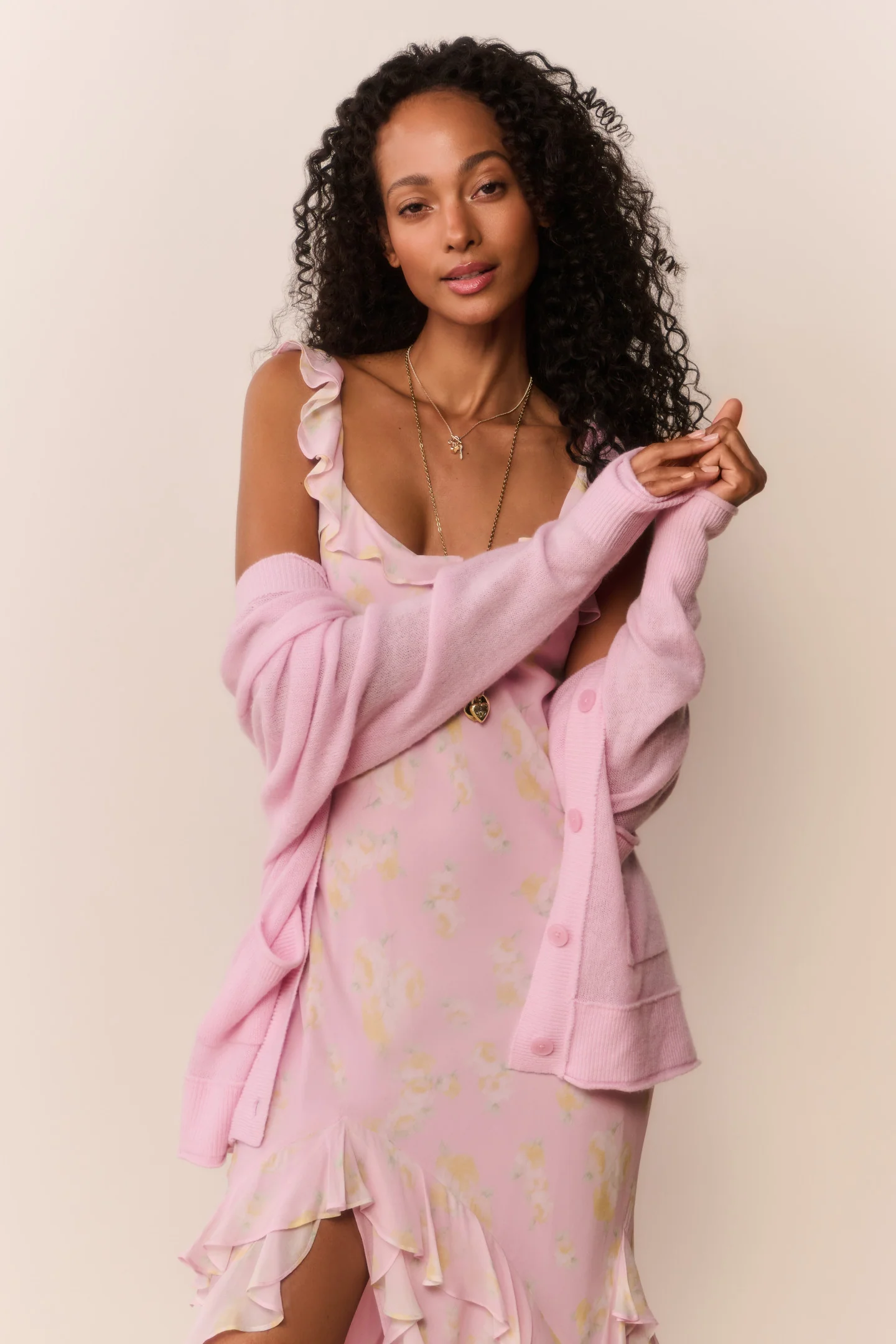 Roseline Floral Chiffon Maxi Dress - Image 4