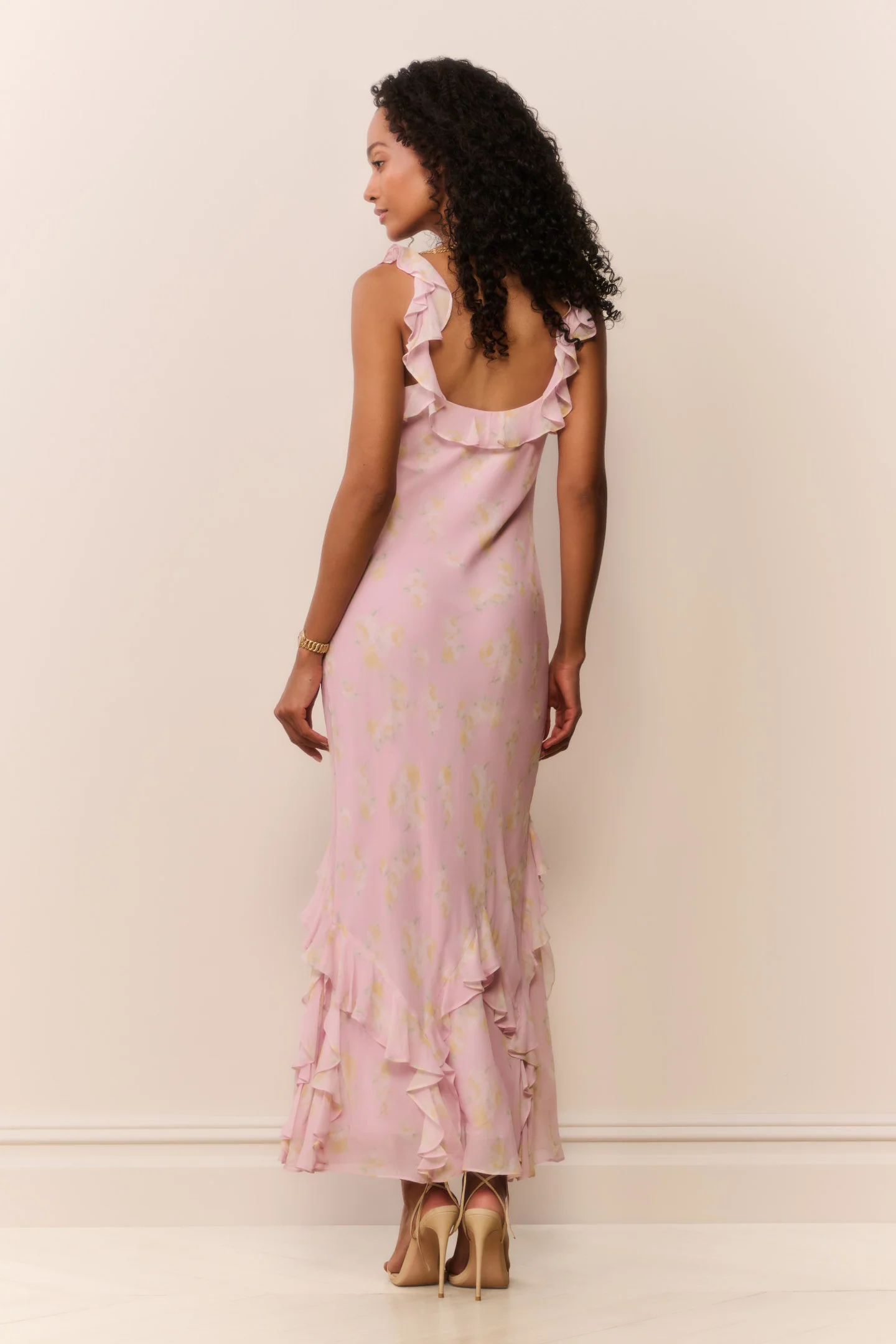 Roseline Floral Chiffon Maxi Dress - Image 5