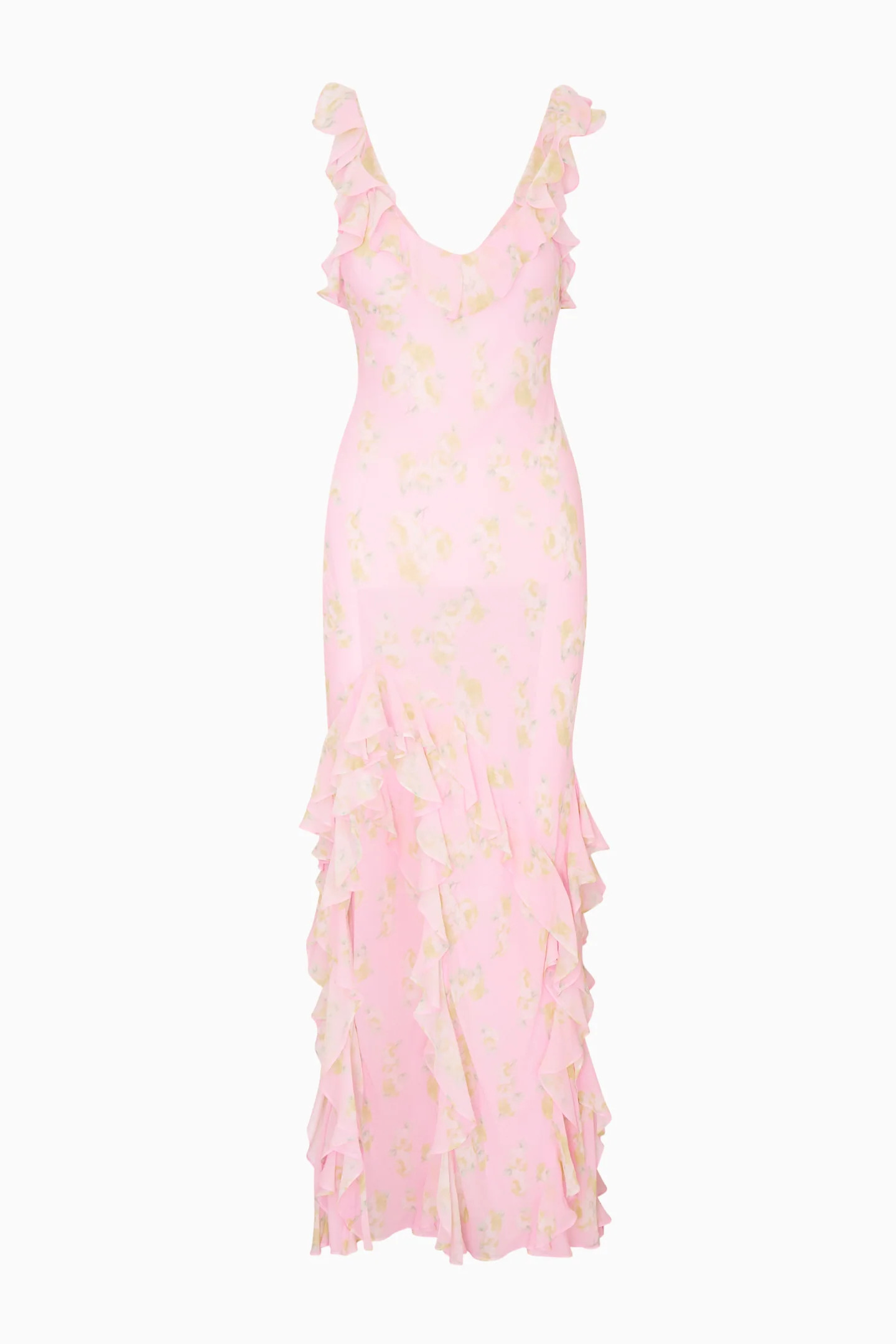 Roseline Floral Chiffon Maxi Dress - Image 6