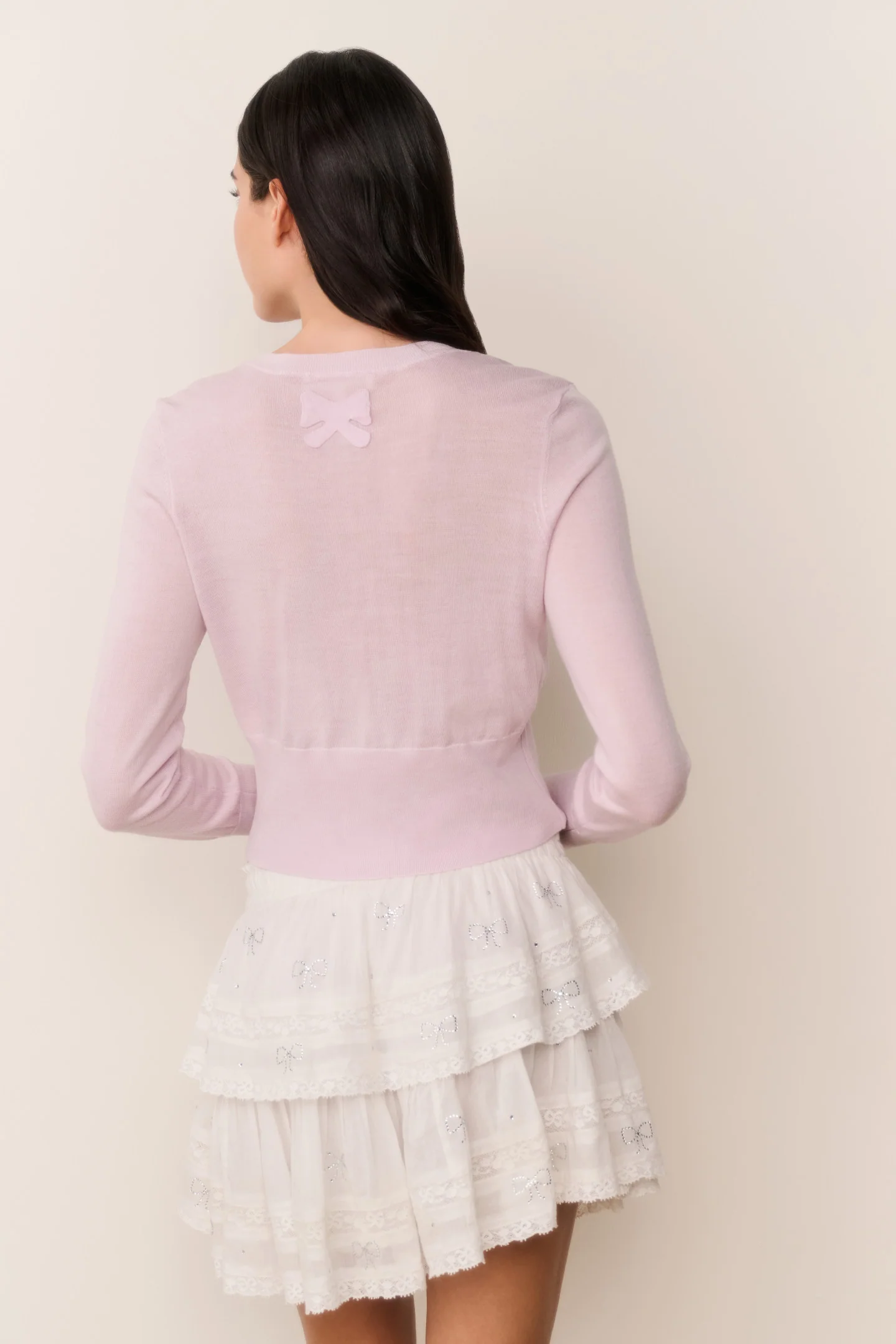Ruffle Mini Crystal Bow Skirt - Image 5