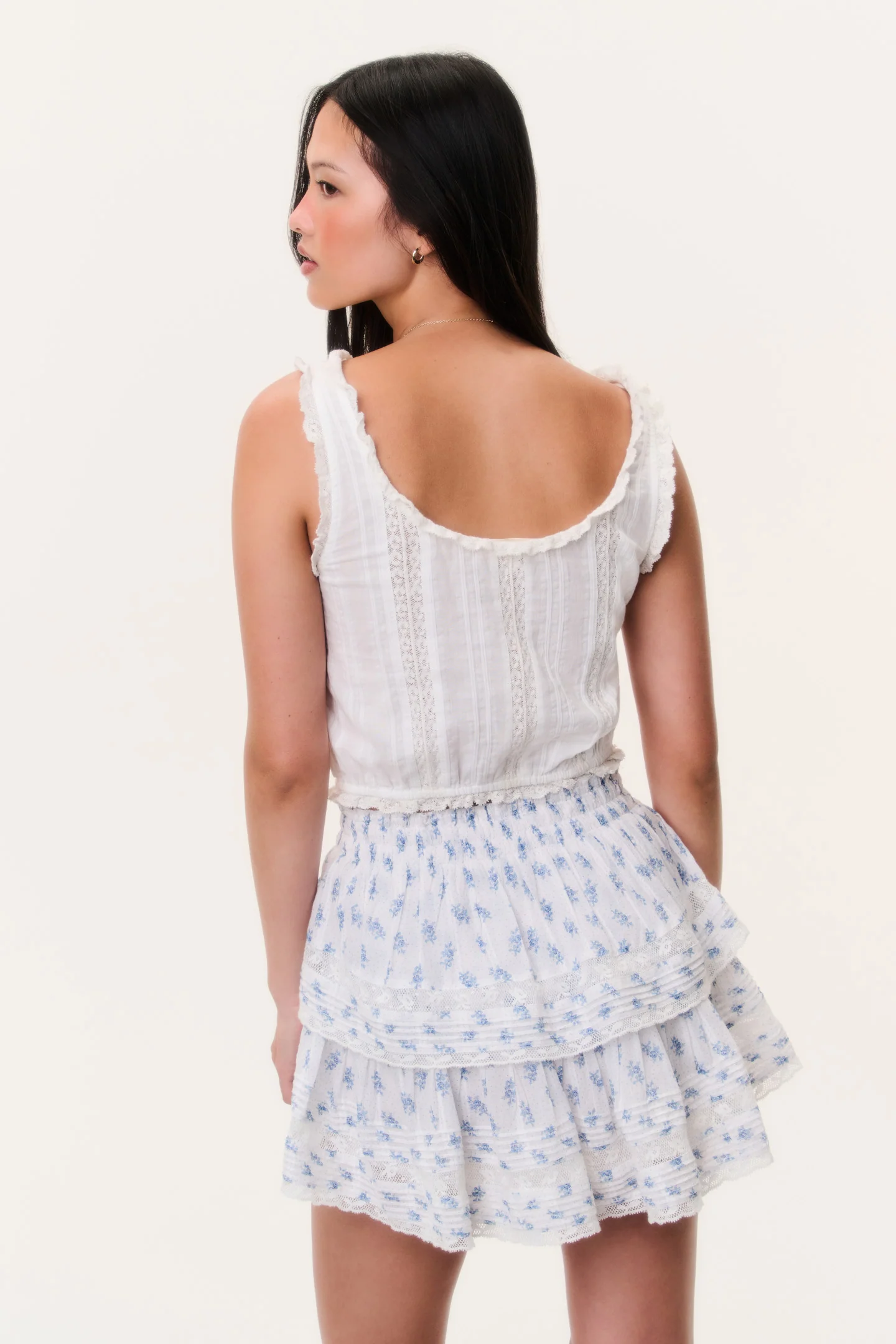 Indigo Cloud Ruffle Mini Skirt - Image 4