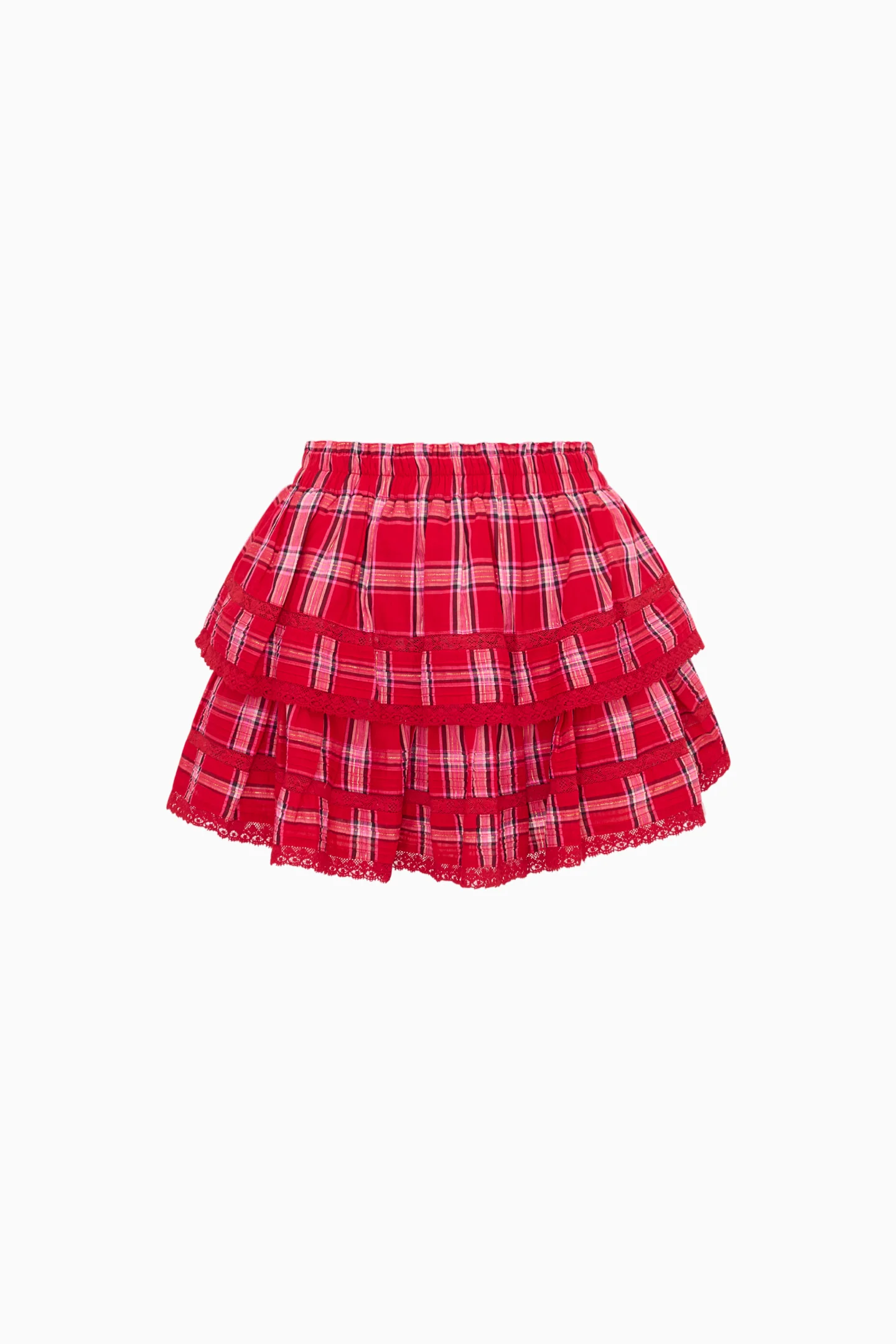 Ruffle Mini Tartan Skirt - Image 6