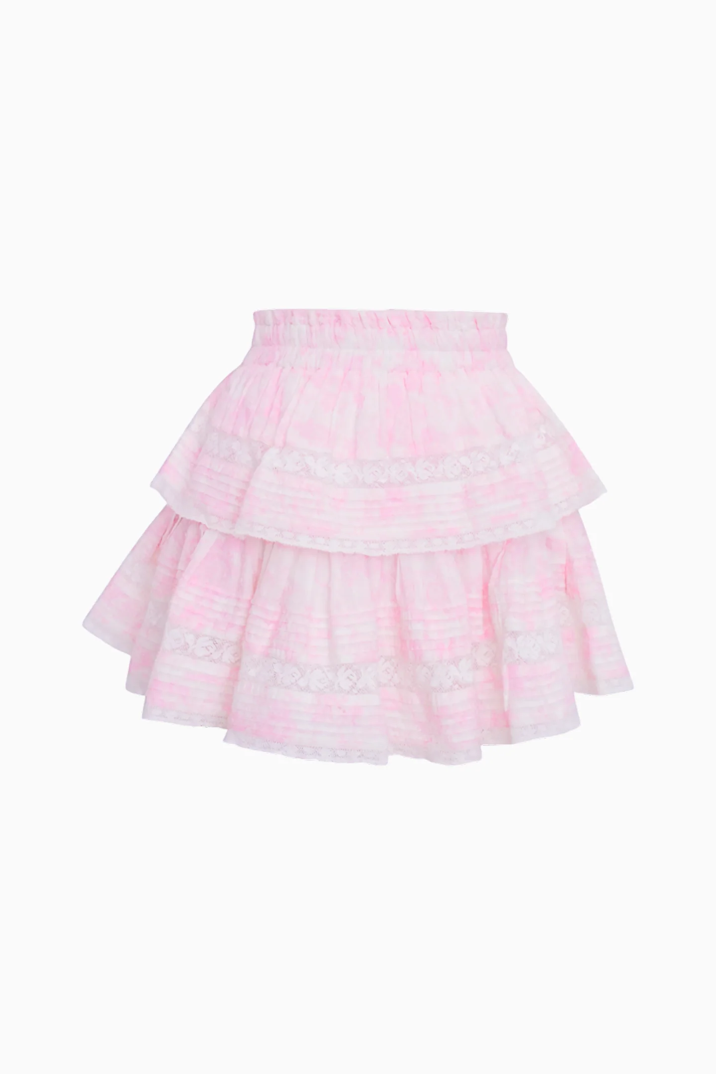 Ruffle Mini Toile Print Skirt - POWDER PINK - Image 3