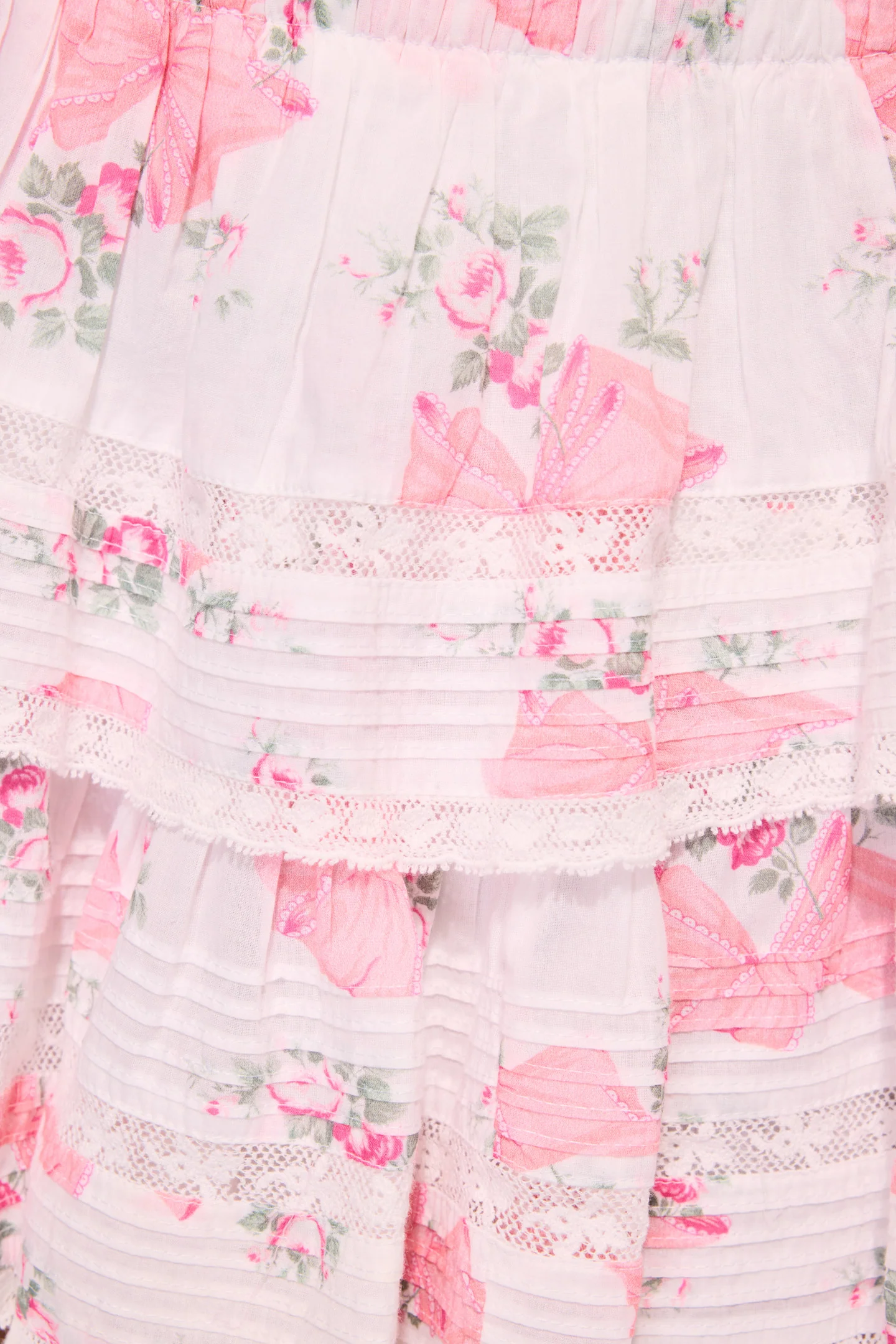 Ruffle Mini Summer Heirloom Print Skirt - Image 4