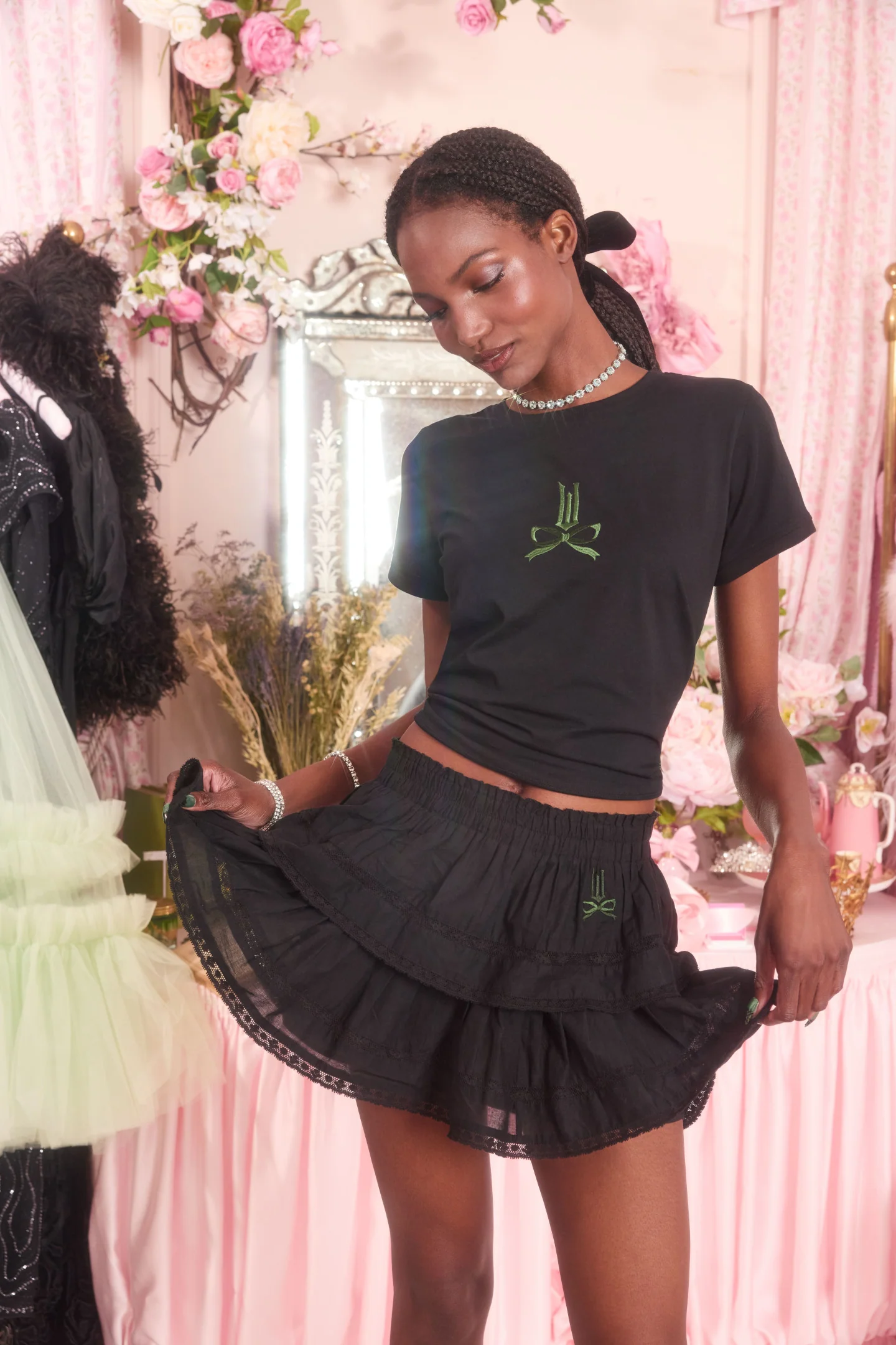 Wicked x LoveShackFancy Ruffle Mini Skirt - Image 2
